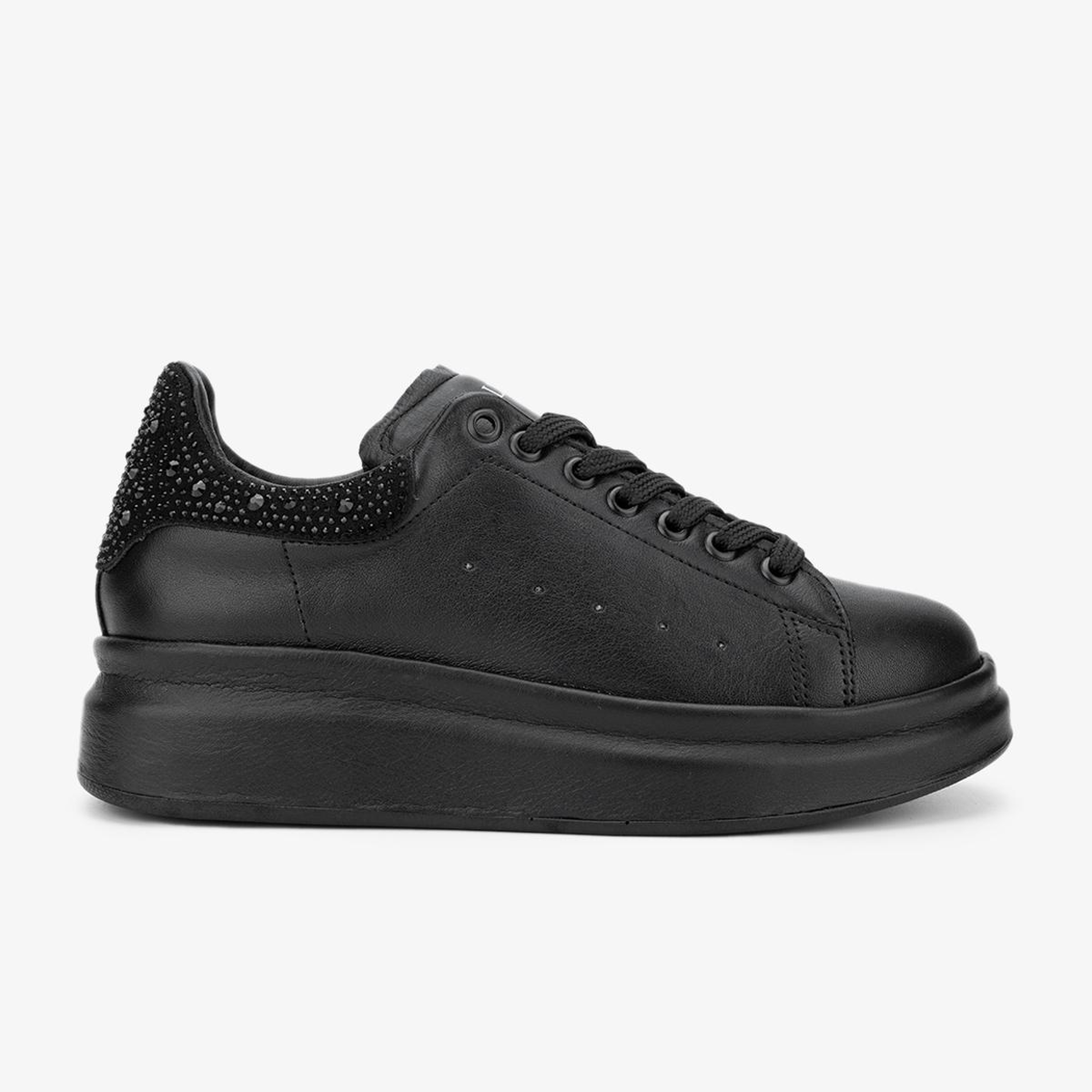 Valmenti Kadın Hakiki Deri Siyah Sneakers & Spor Ayakkabı