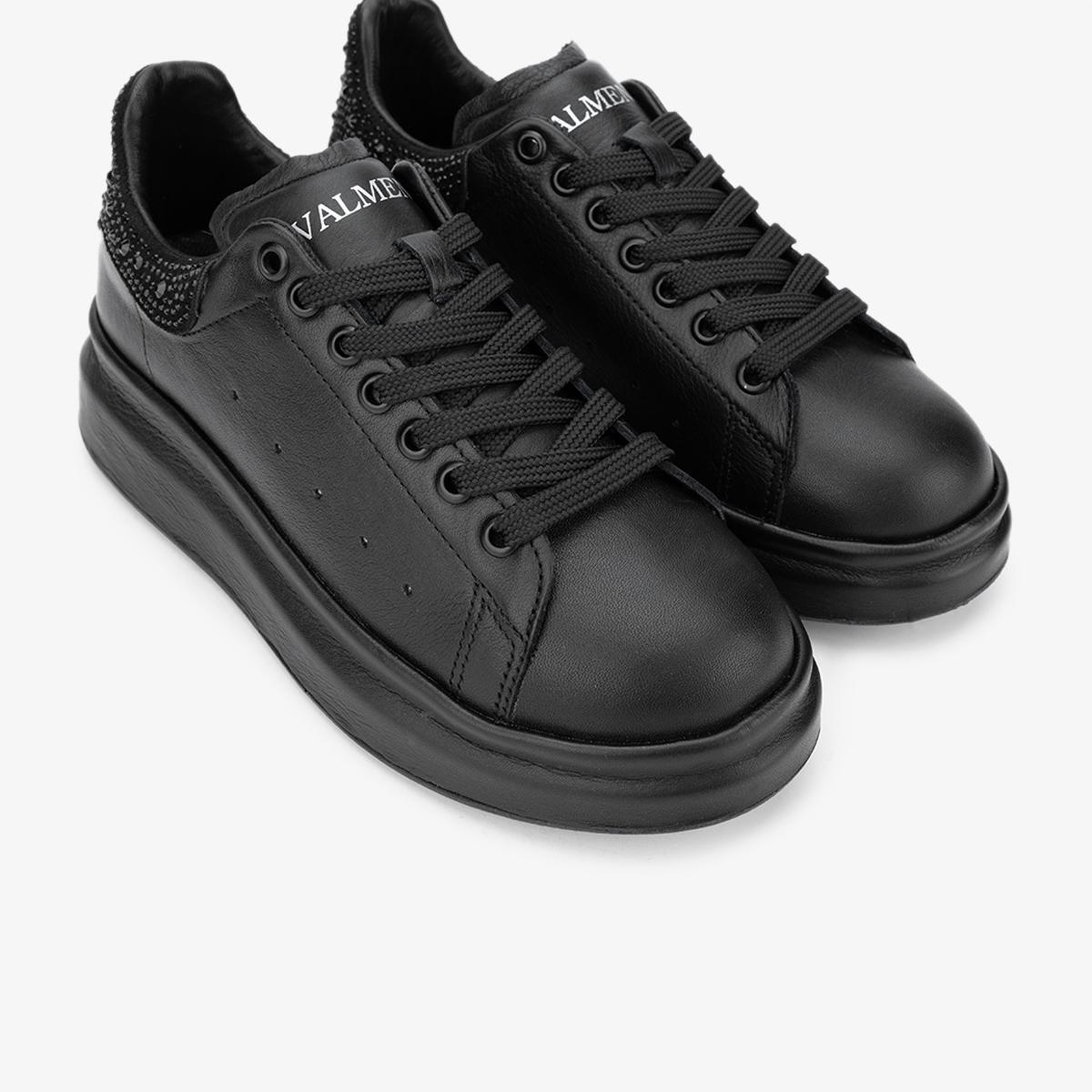 Valmenti Kadın Hakiki Deri Siyah Sneakers & Spor Ayakkabı