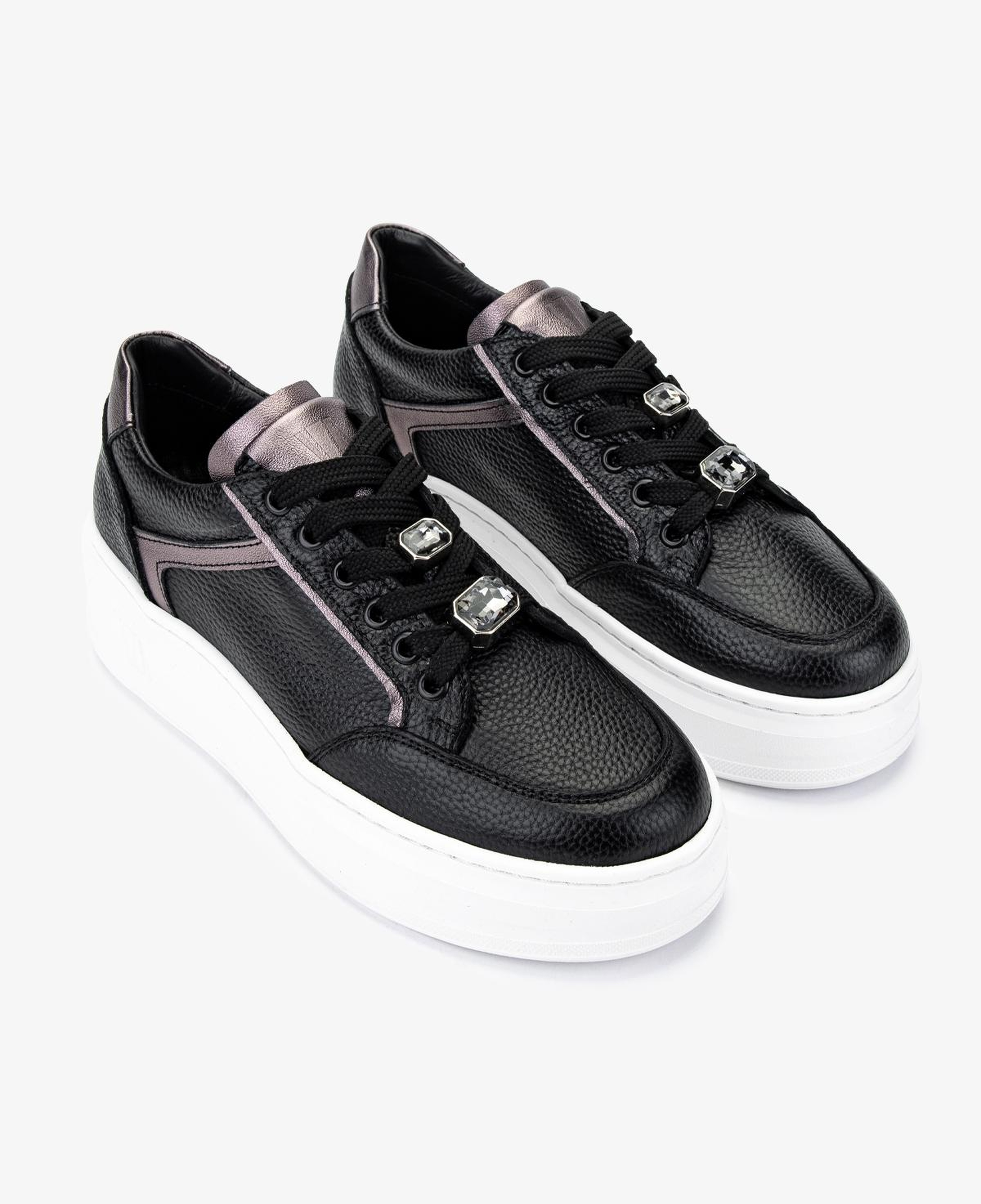 Valmenti Kadın Hakiki Deri Siyah Sneakers & Spor Ayakkabı