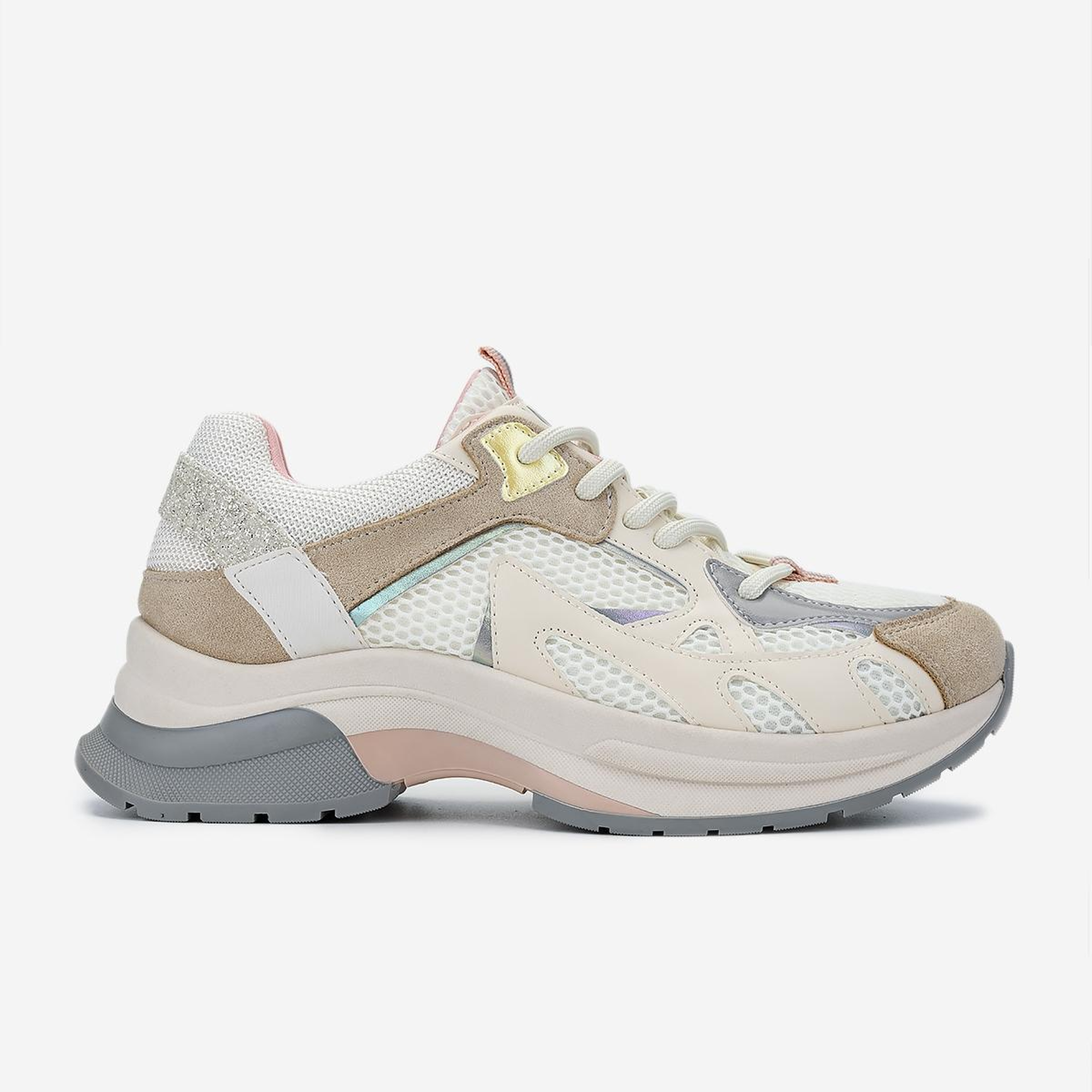 Valmenti Kadın Deri & Tekstil Bej Sneakers & Spor Ayakkabı