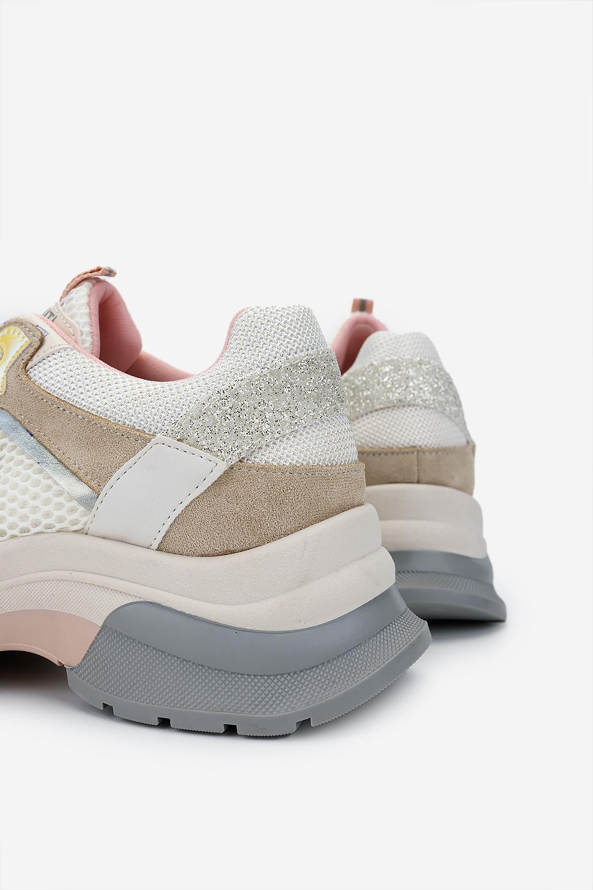 Valmenti Kadın Deri & Tekstil Bej Sneakers & Spor Ayakkabı