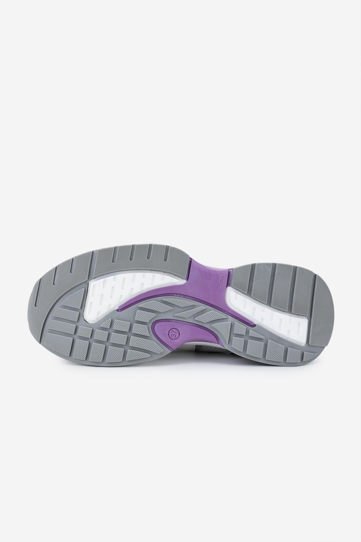 Valmenti Kadın Deri & Tekstil Gri Sneakers & Spor Ayakkabı