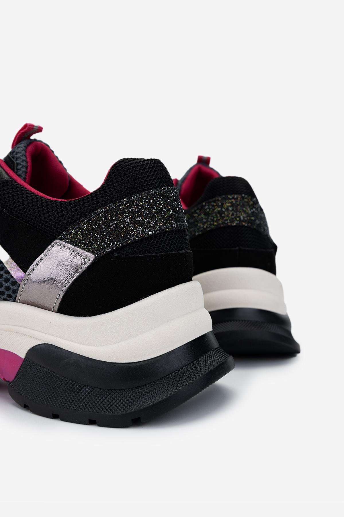 Valmenti Kadın Deri & Tekstil Siyah Sneakers & Spor Ayakkabı