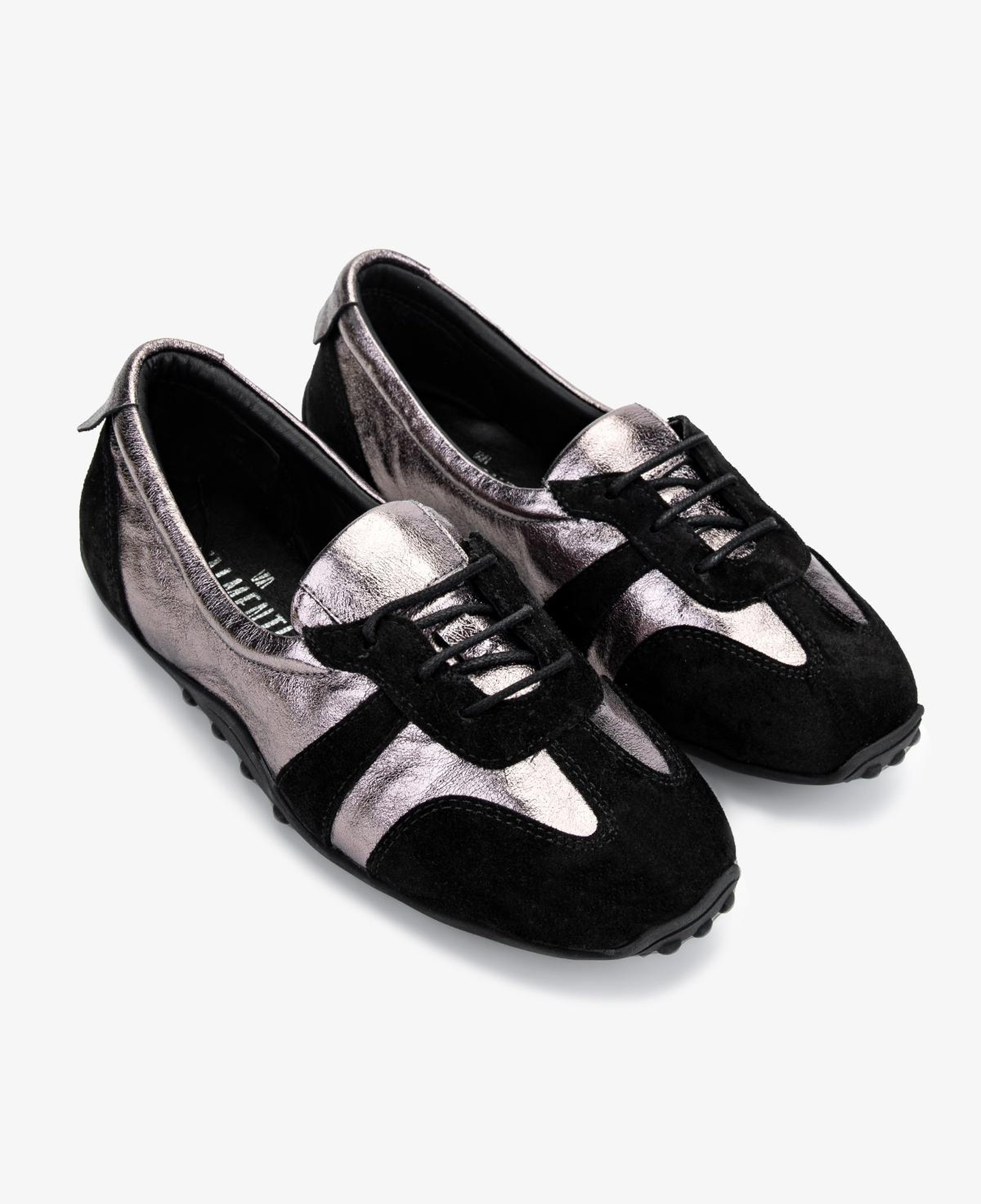 Valmenti Kadın Hakiki Deri Siyah Süet Sneakers & Spor Ayakkabı
