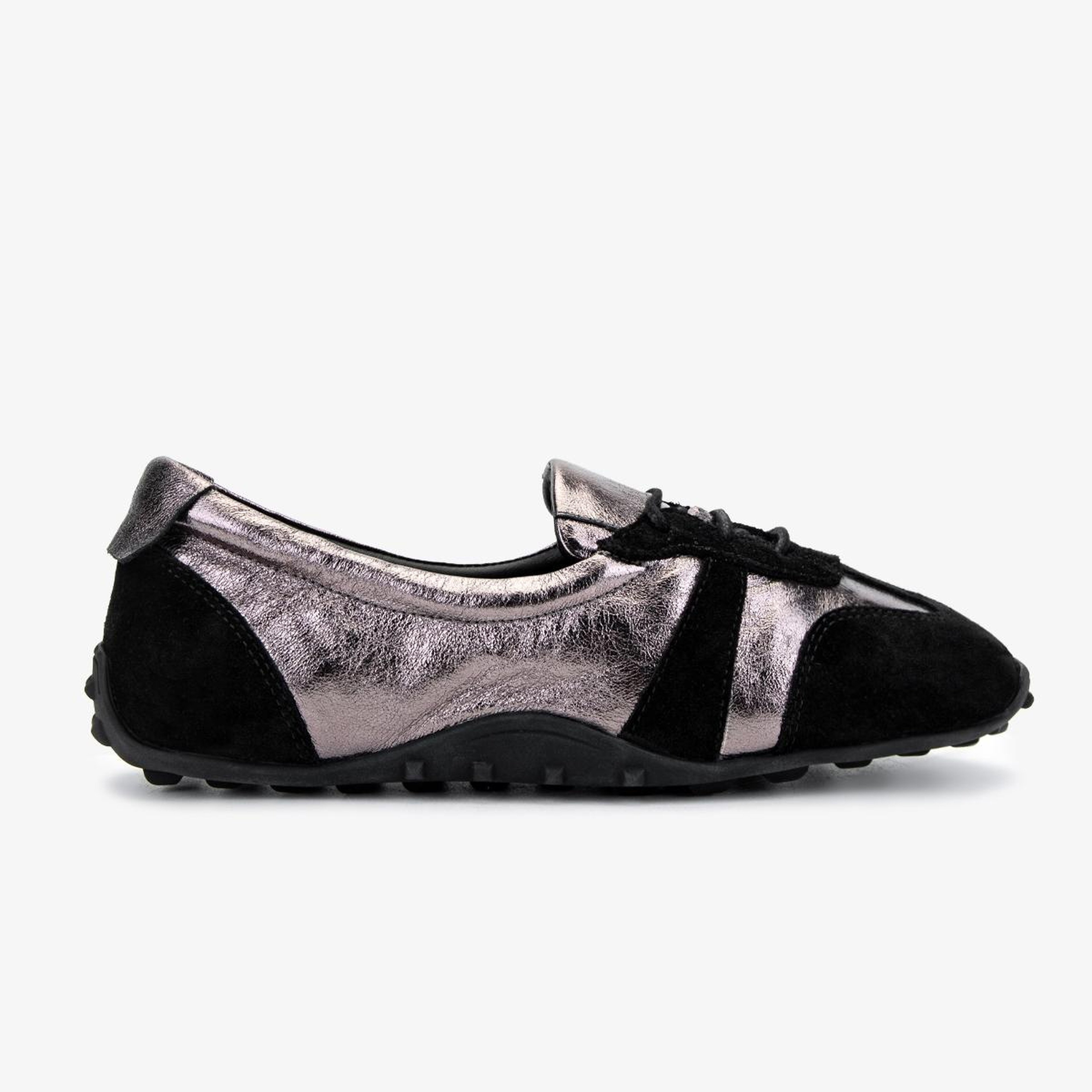Valmenti Kadın Hakiki Deri Siyah Süet Sneakers & Spor Ayakkabı