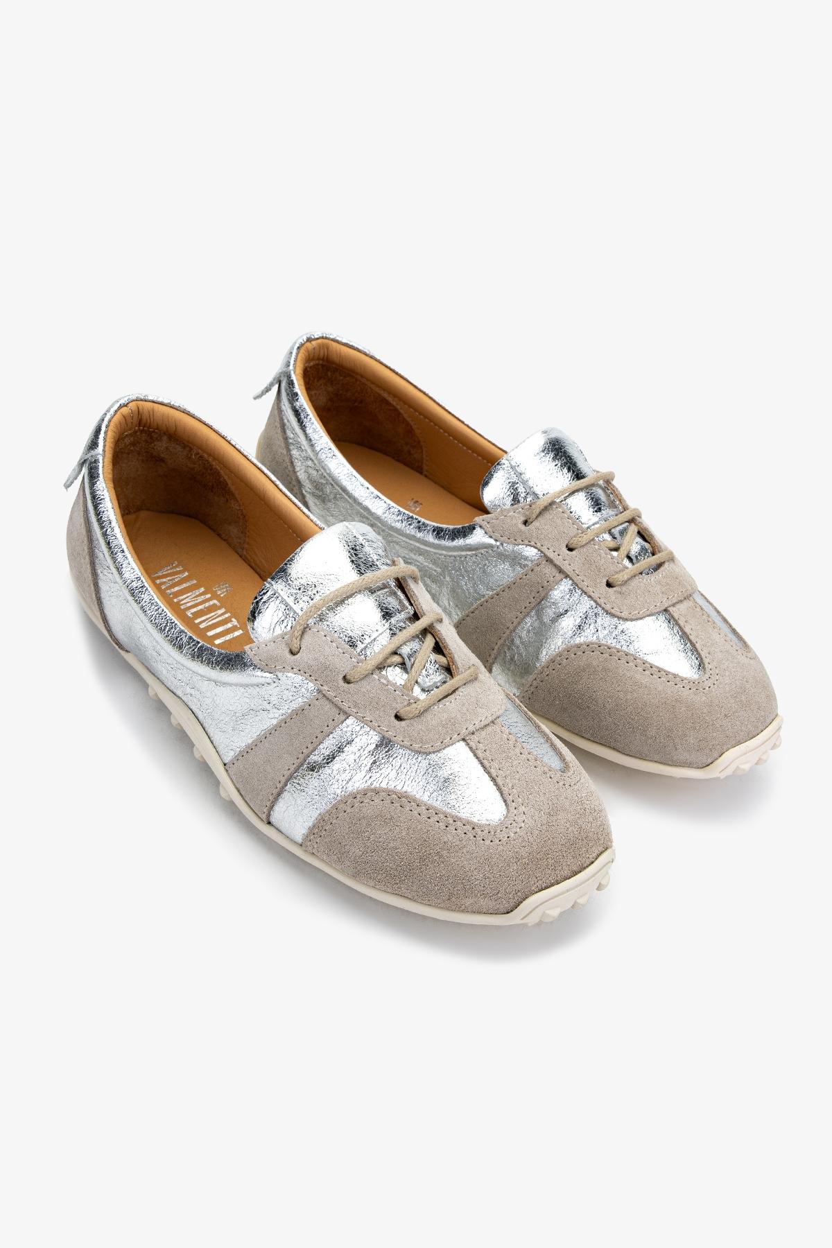 Valmenti Kadın Hakiki Deri Gri Sneakers & Spor Ayakkabı