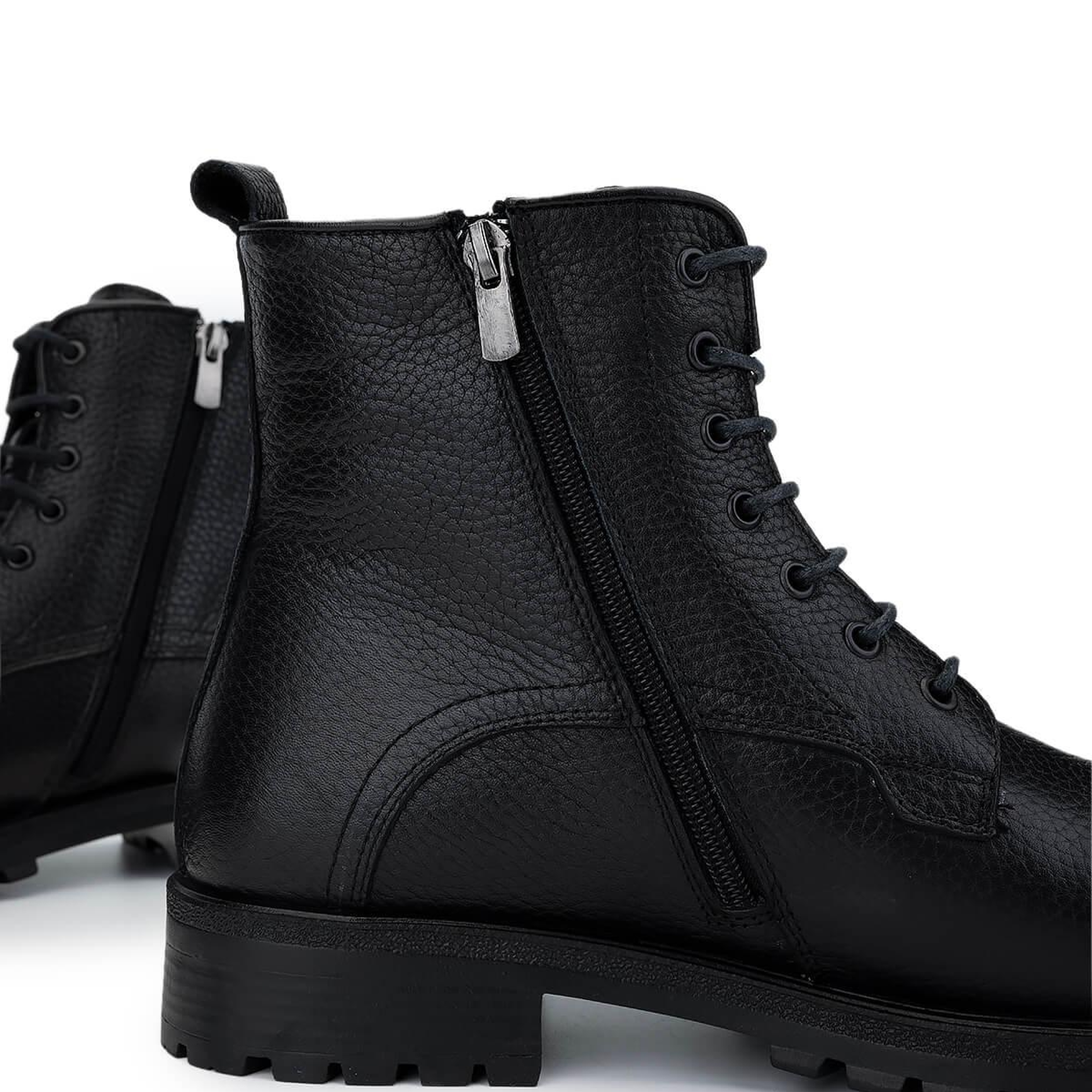 Tamer Tanca Erkek Hakiki Deri Siyah Deri Casual Bot