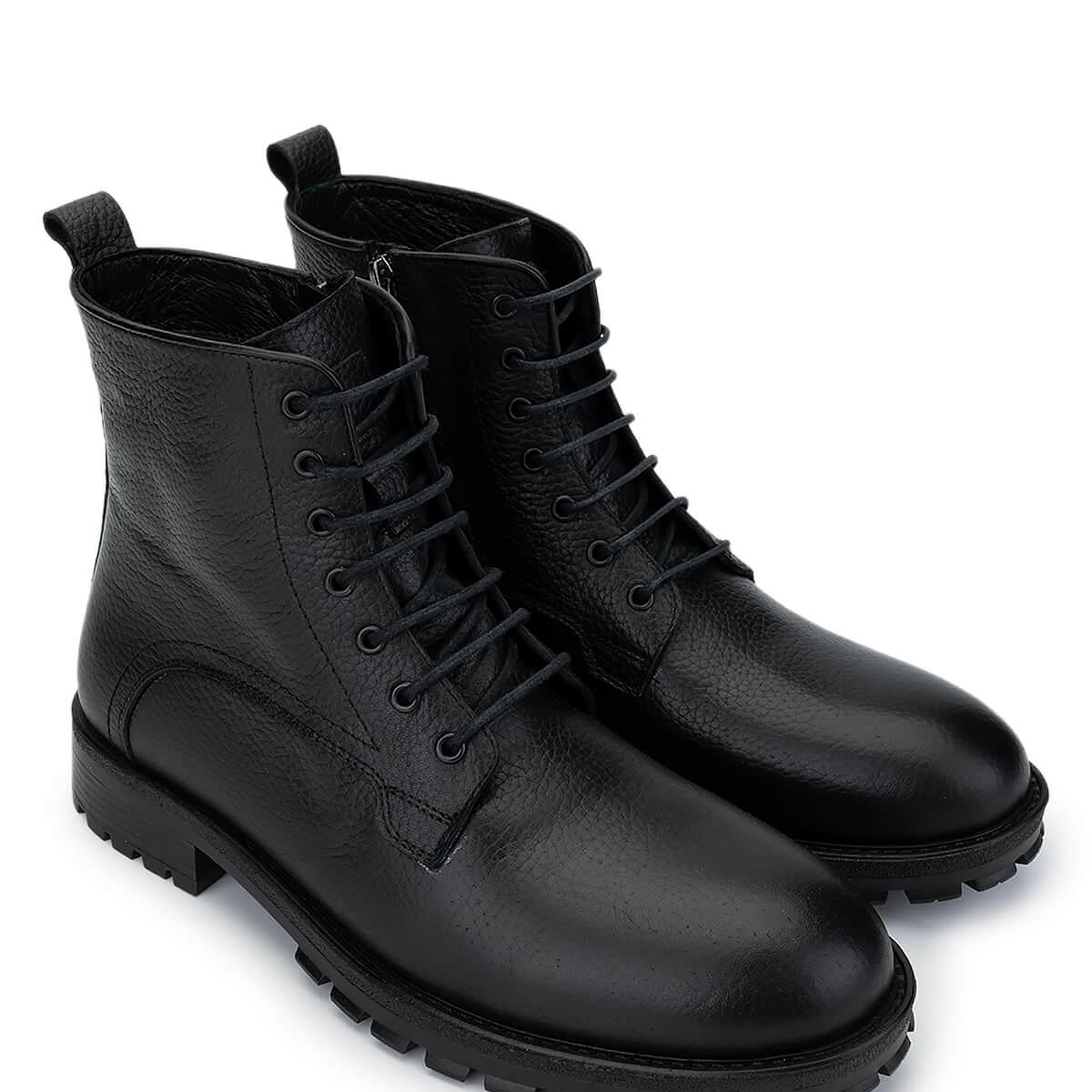 Tamer Tanca Erkek Hakiki Deri Siyah Deri Casual Bot