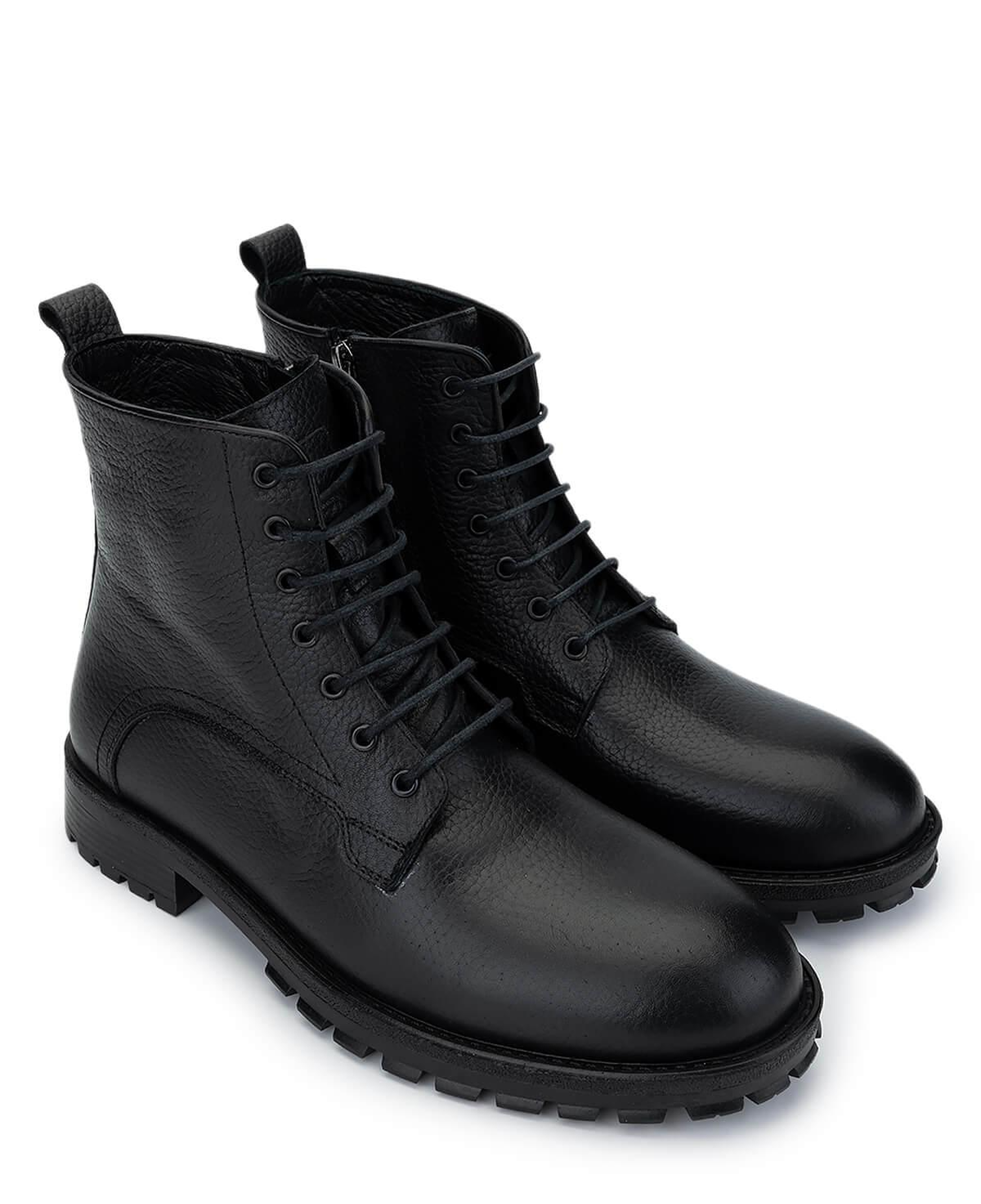 Tamer Tanca Erkek Hakiki Deri Siyah Deri Casual Bot