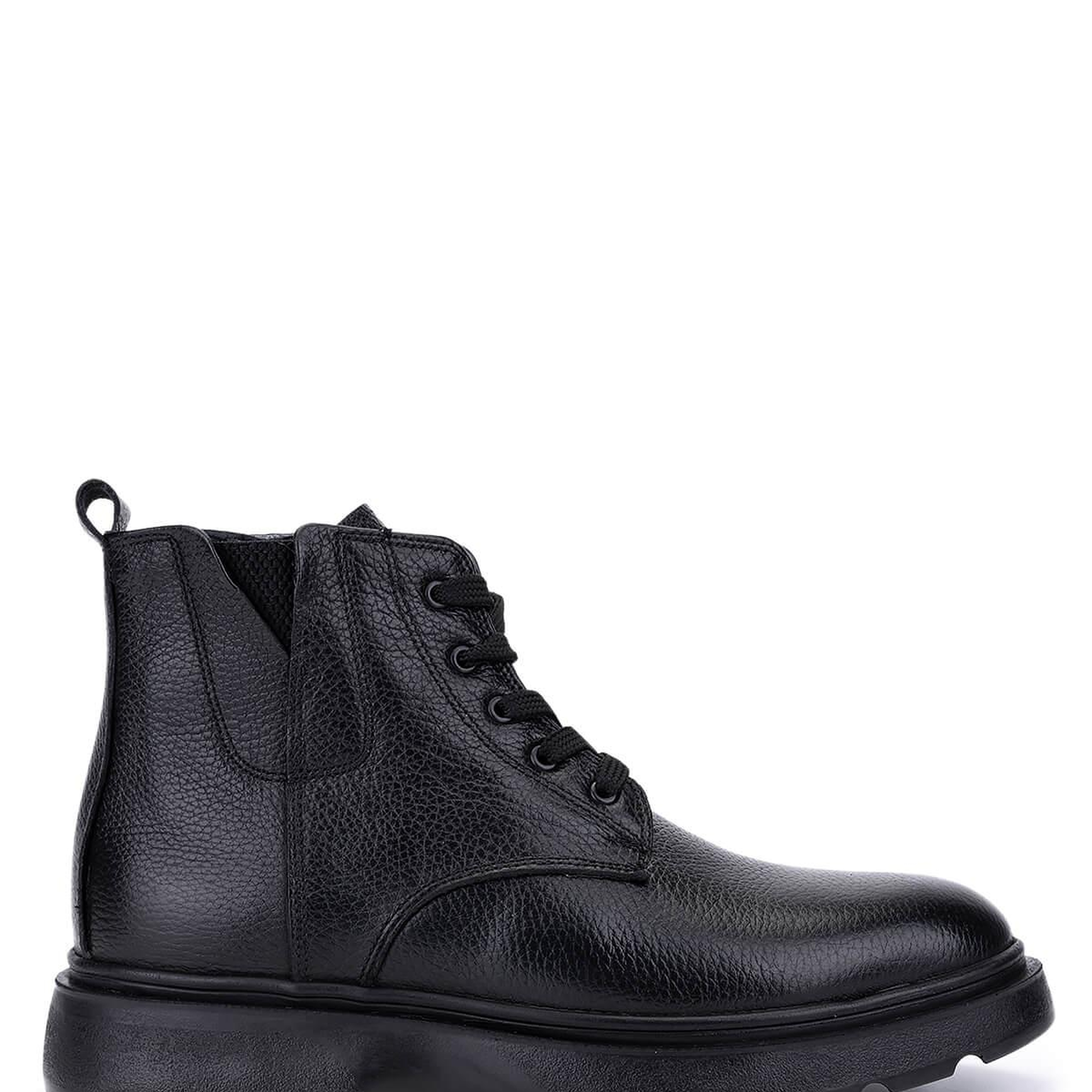 Tamer Tanca Erkek Hakiki Deri Siyah Casual Bot