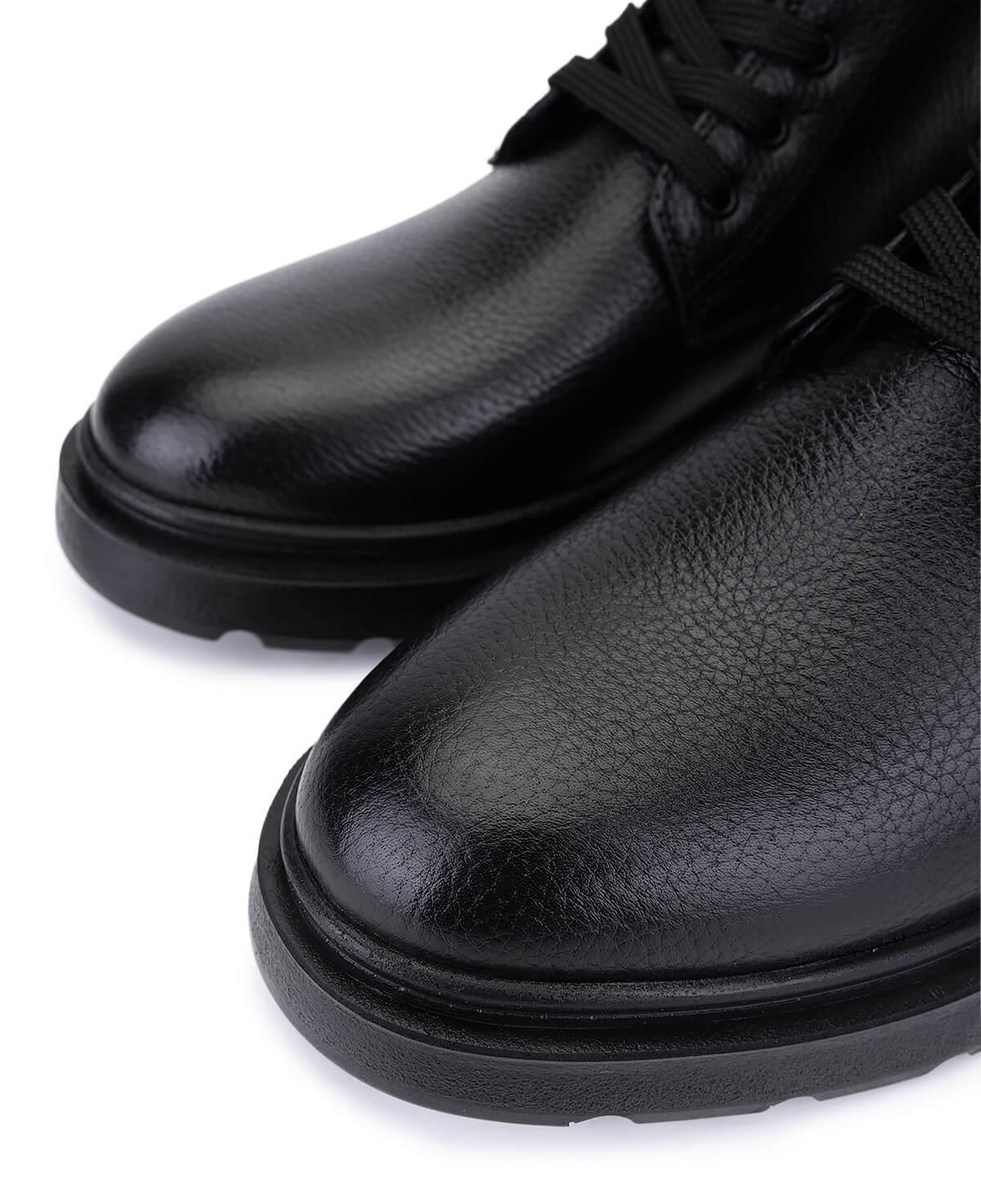 Tamer Tanca Erkek Hakiki Deri Siyah Casual Bot