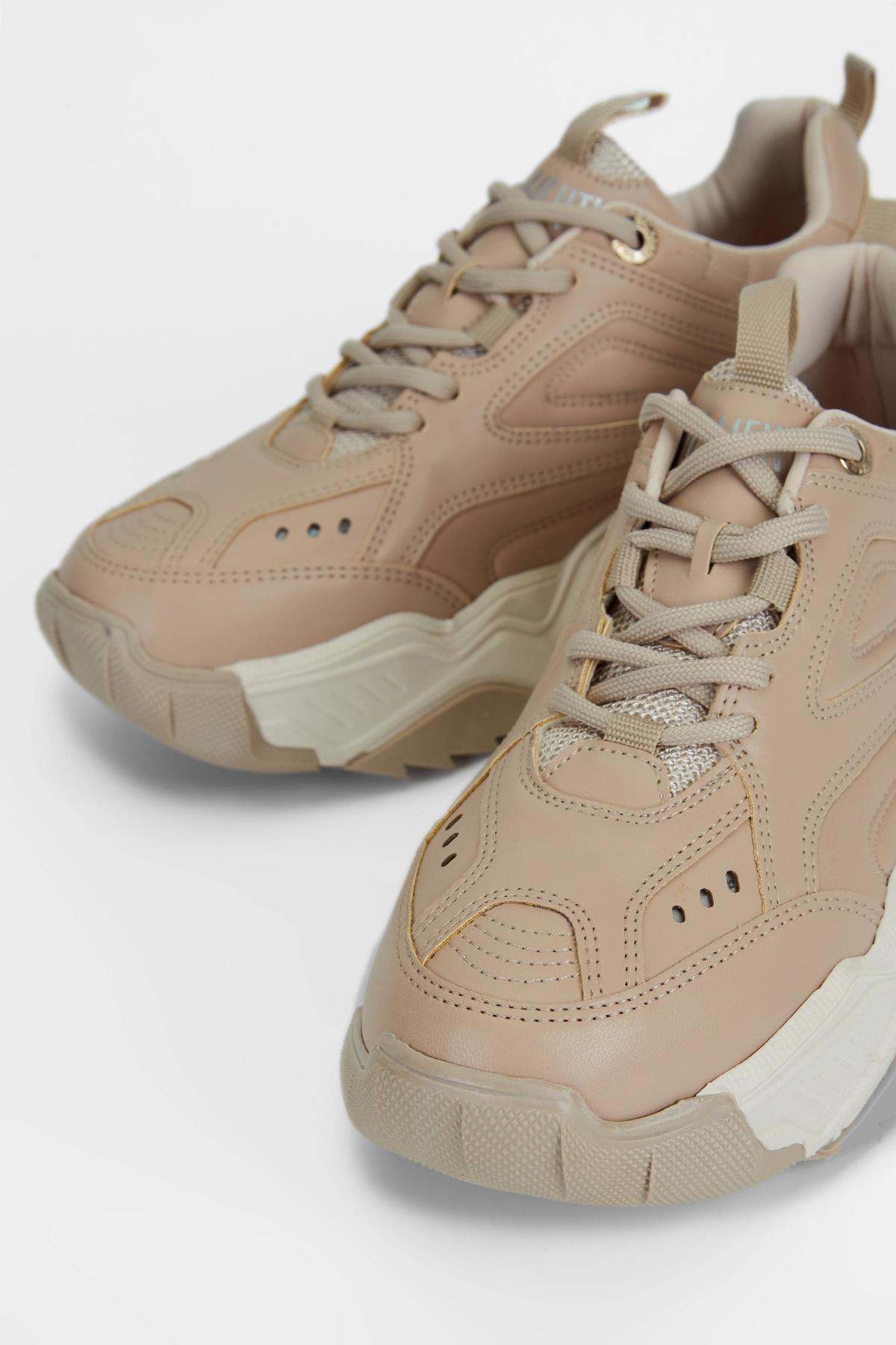 Valmenti Kadın Suni Deri Nude Sneakers & Spor Ayakkabı