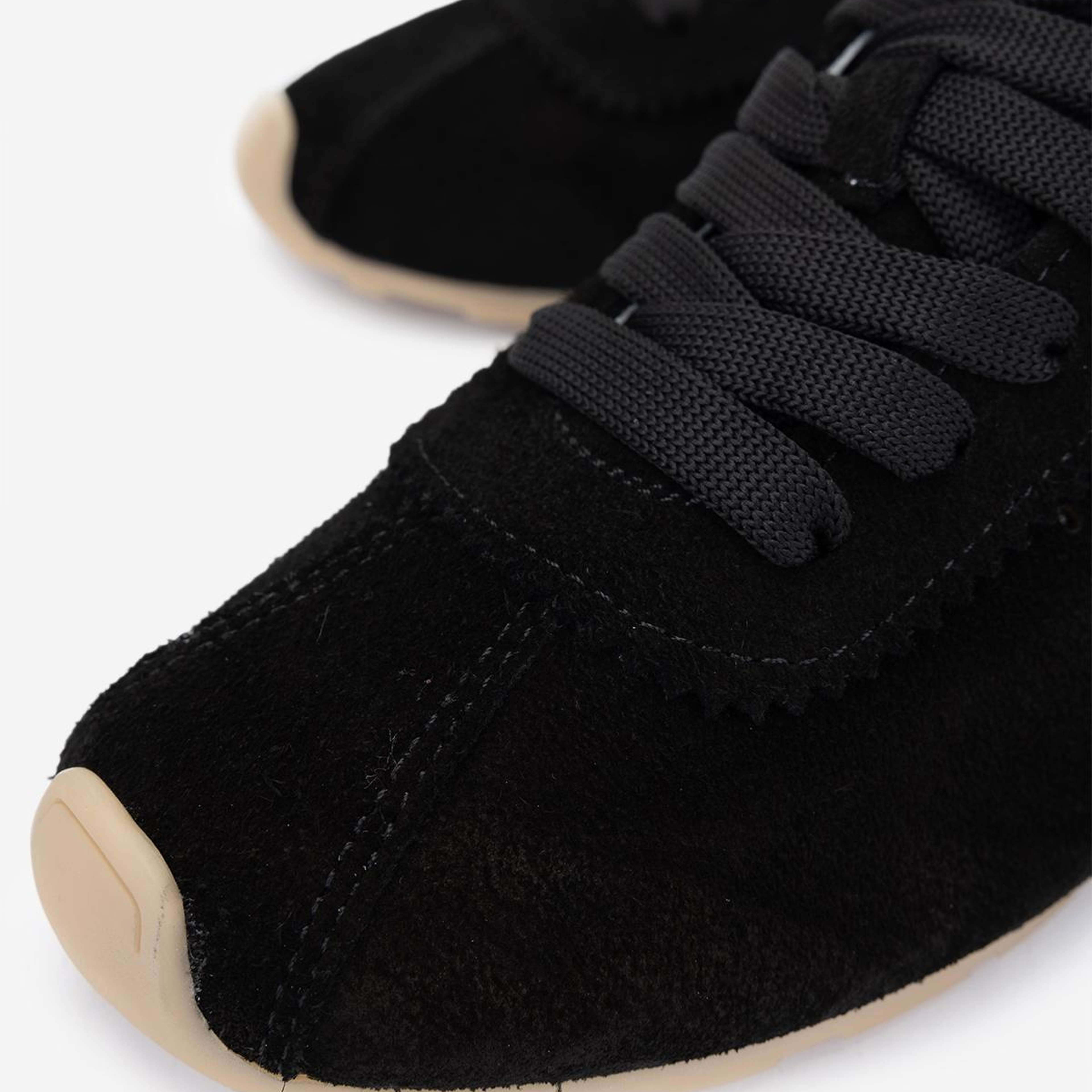 Valmenti Kadın Hakiki Deri Siyah Süet Sneakers & Spor Ayakkabı