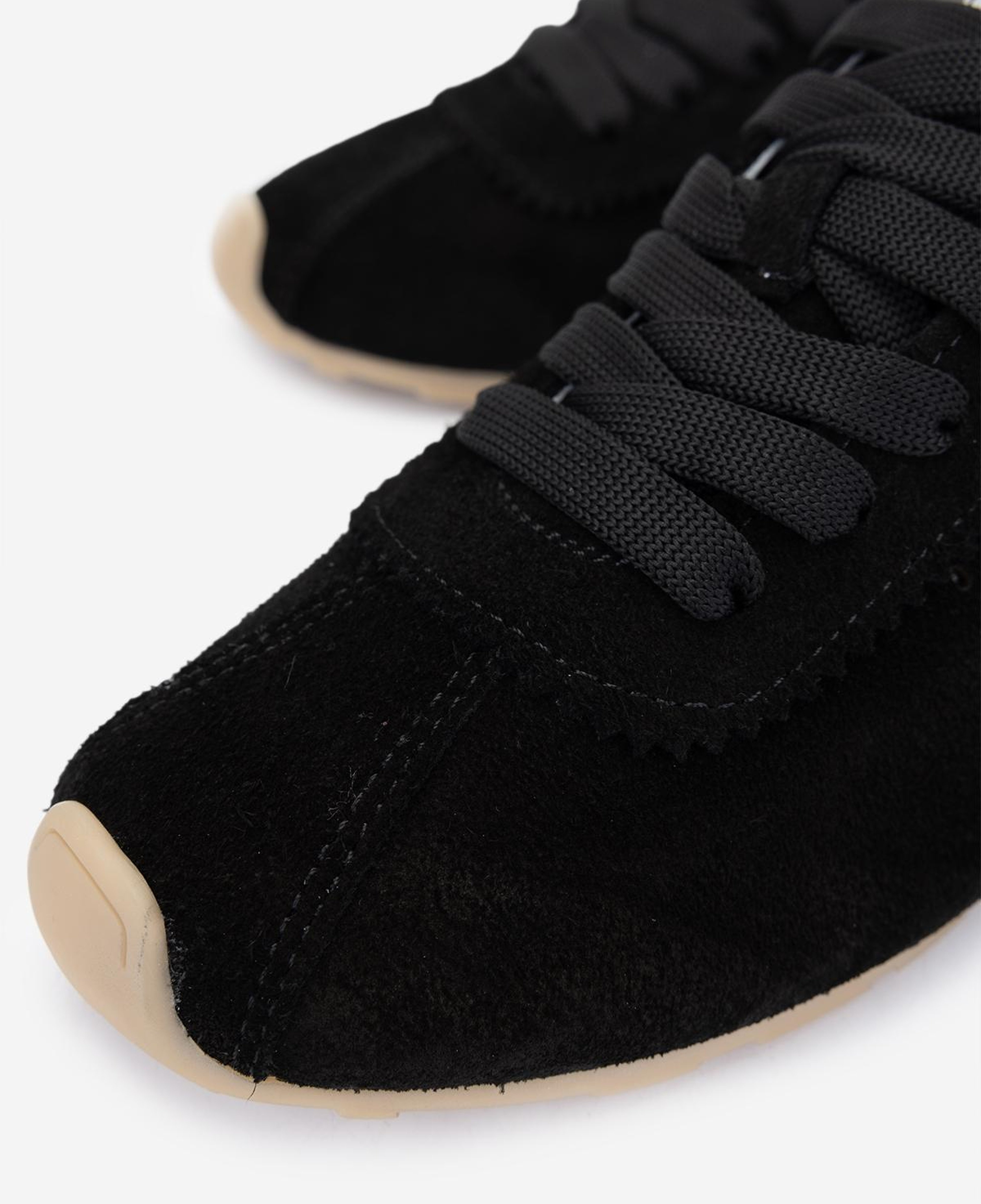 Valmenti Kadın Hakiki Deri Siyah Süet Sneakers & Spor Ayakkabı
