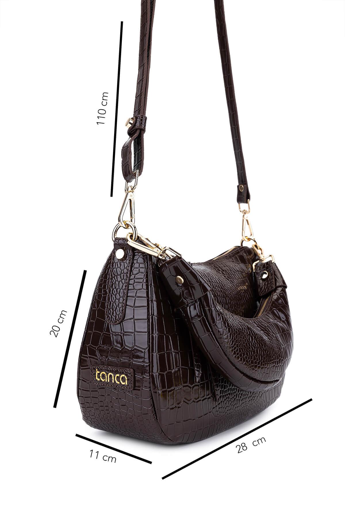 Tamer Tanca Kadın Suni Deri Kahverengi Omuz Çanta