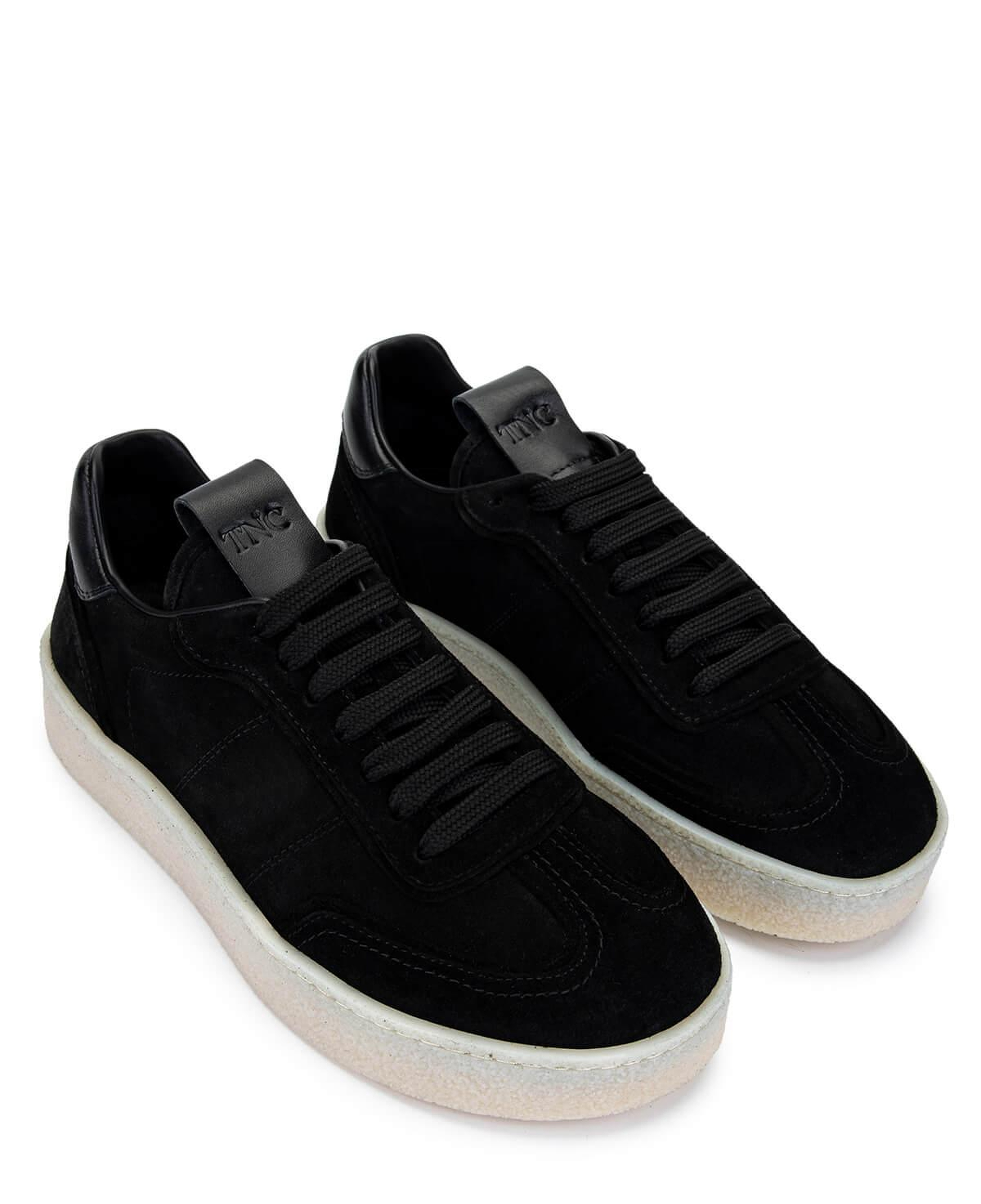 Tamer Tanca Erkek Hakiki Deri Siyah Süet Sneakers & Spor Ayakkabı
