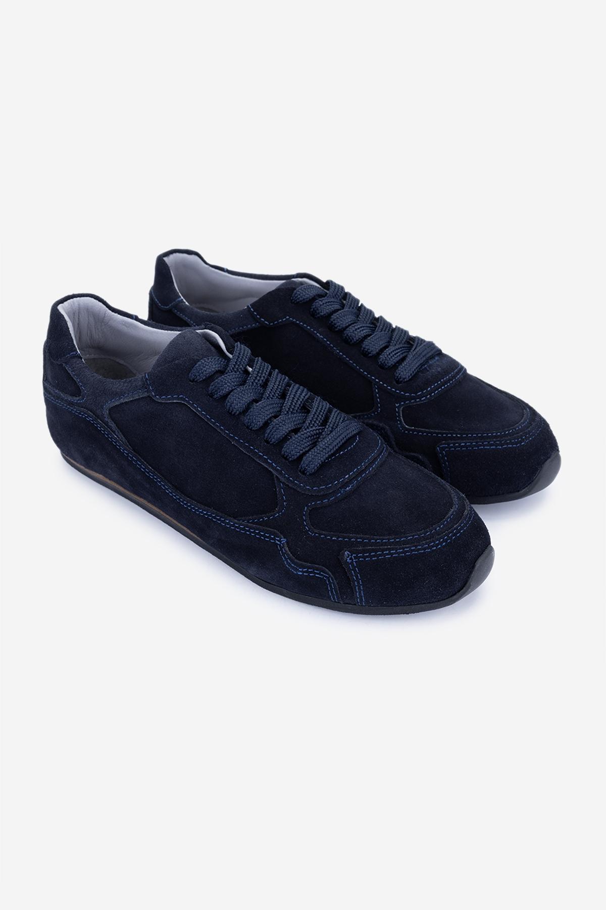 Valmenti Kadın Hakiki Deri Lacivert Süet Sneakers & Spor Ayakkabı