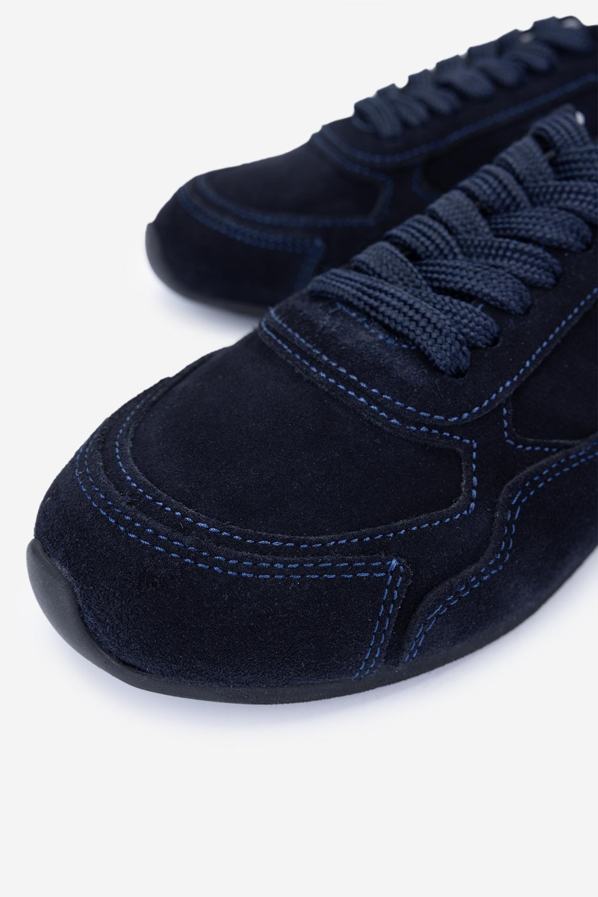 Valmenti Kadın Hakiki Deri Lacivert Süet Sneakers & Spor Ayakkabı