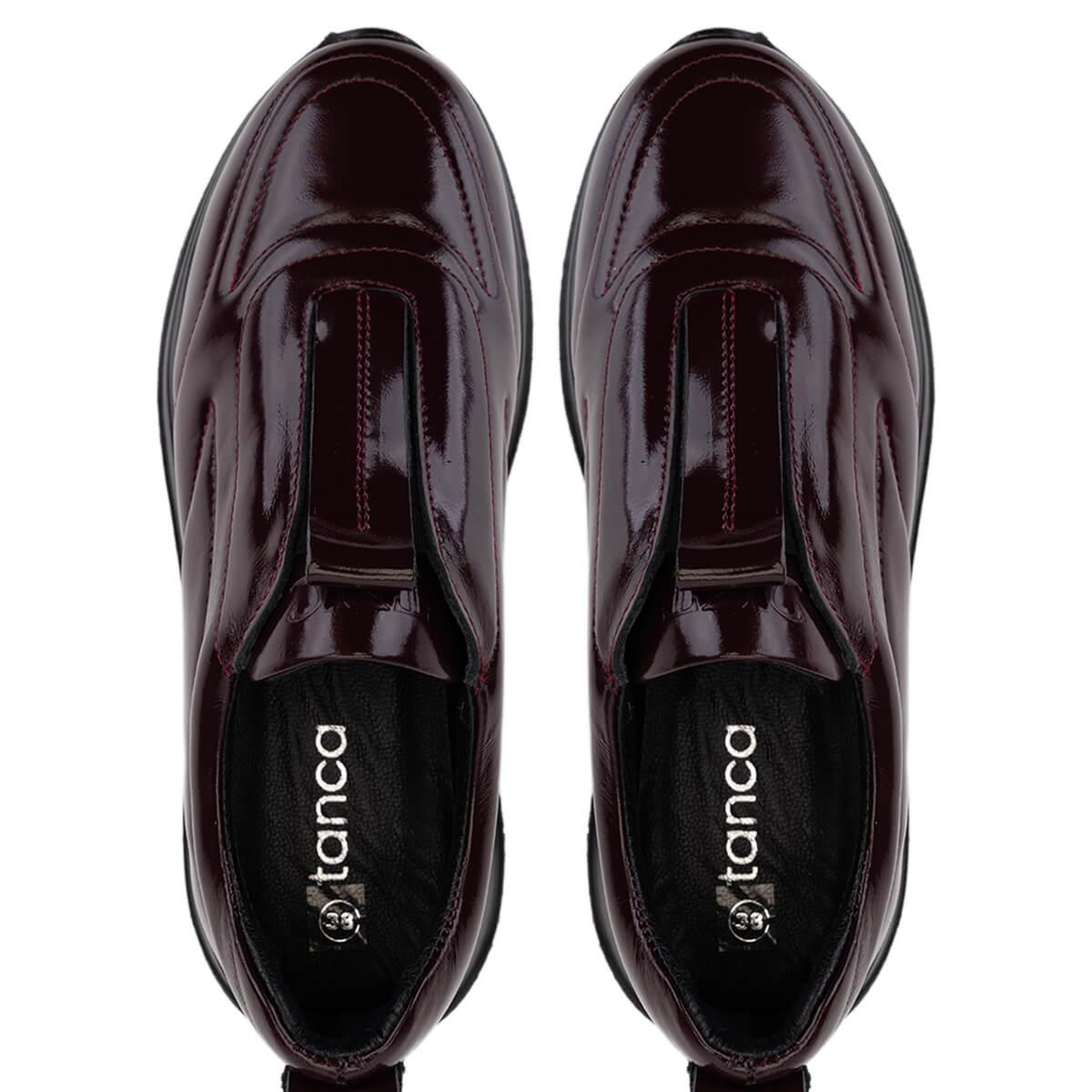 Tamer Tanca Kadın Hakiki Deri Bordo Sneakers & Spor Ayakkabı