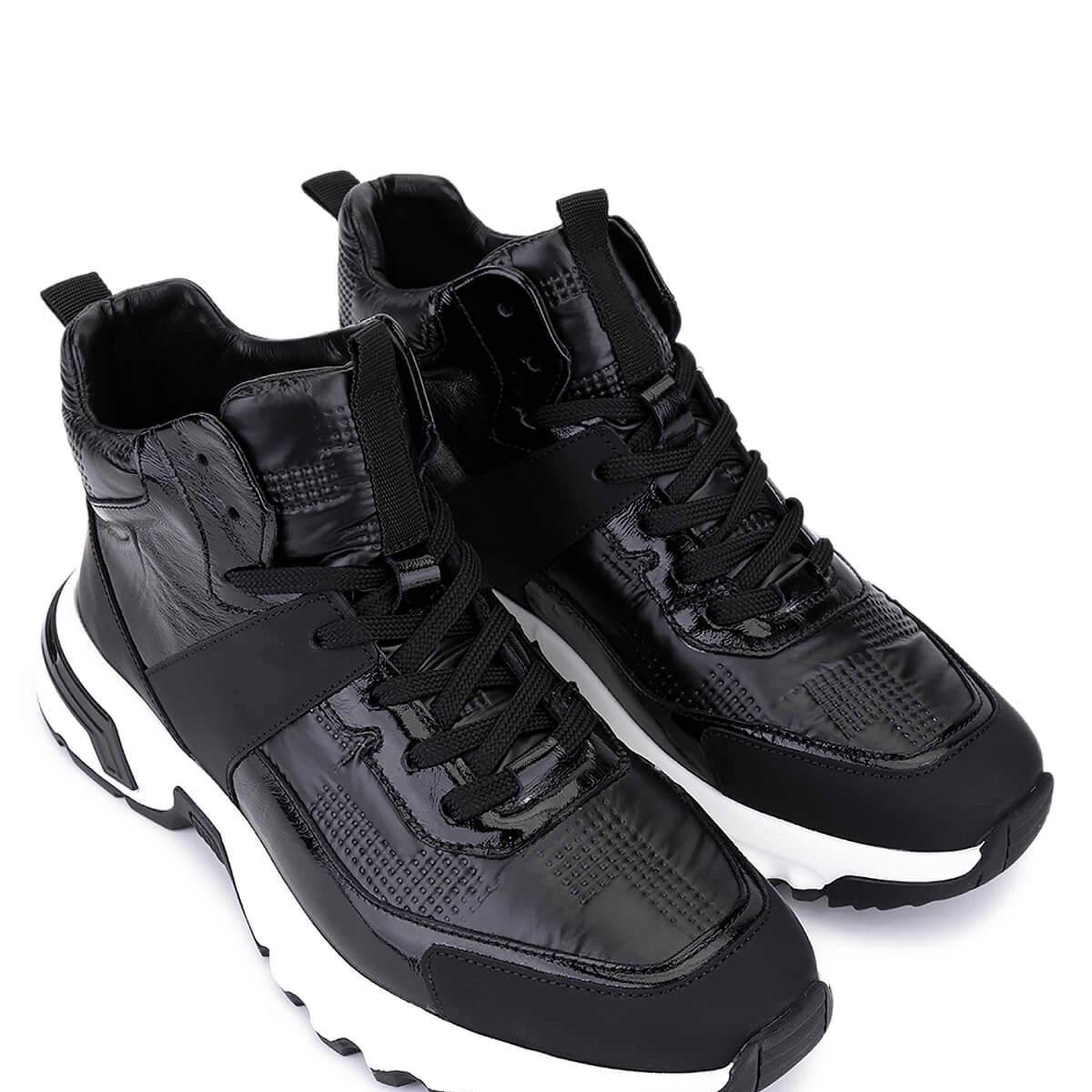 Tamer Tanca Erkek Hakiki Deri Siyah Sneakers & Spor Bot