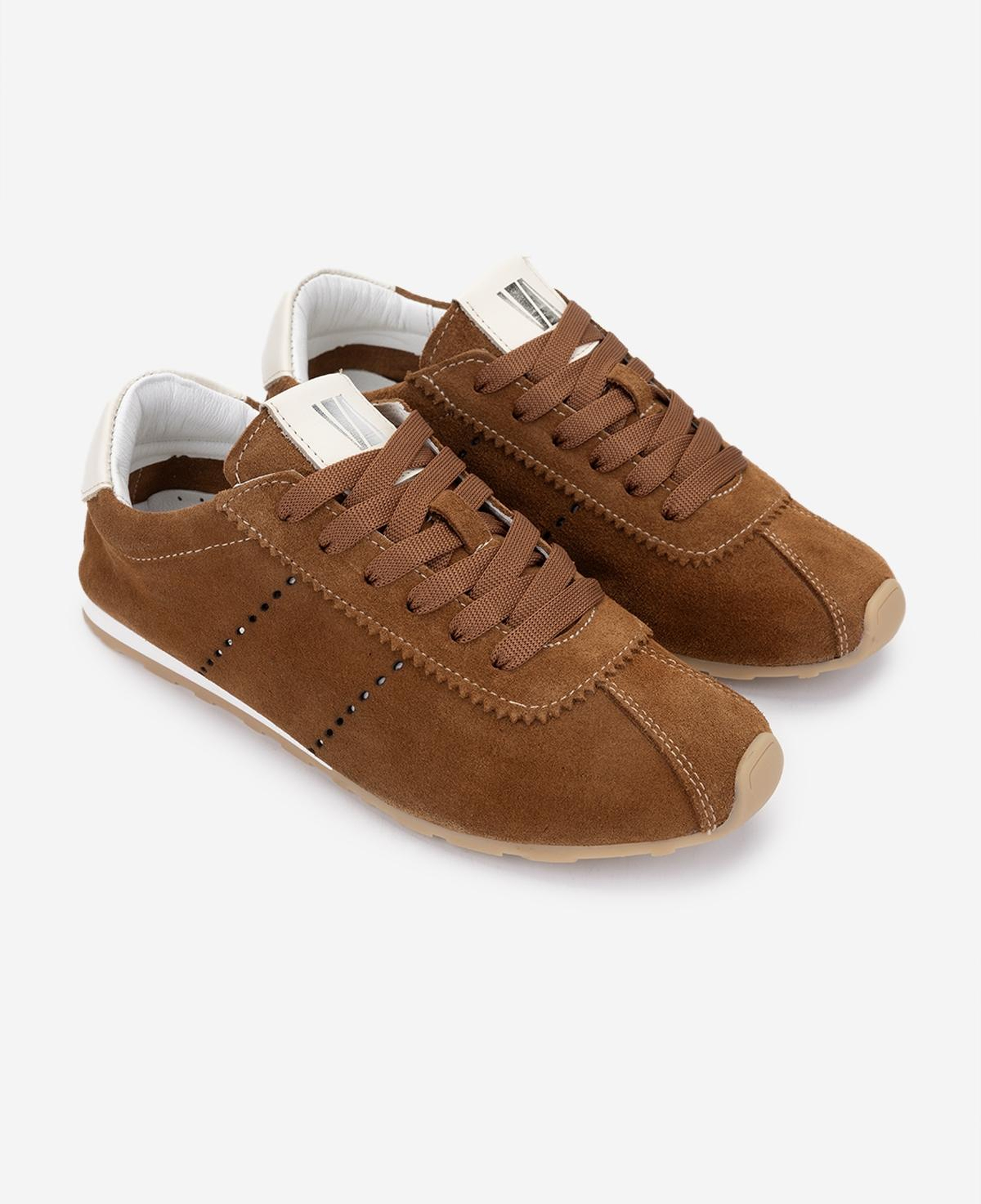 Valmenti Kadın Hakiki Deri Tütün Süet Sneakers & Spor Ayakkabı