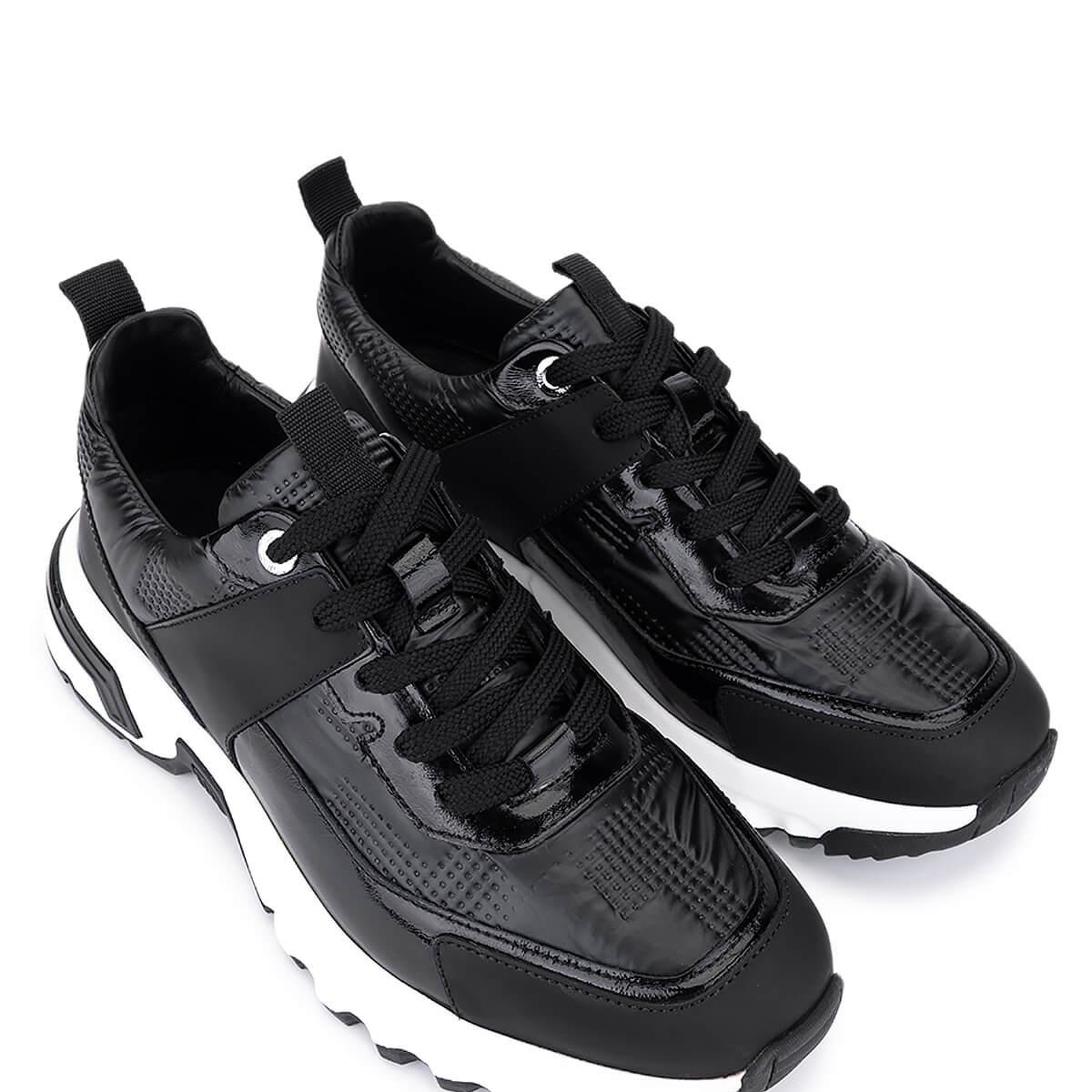 Tamer Tanca Erkek Hakiki Deri Siyah Sneakers & Spor Ayakkabı