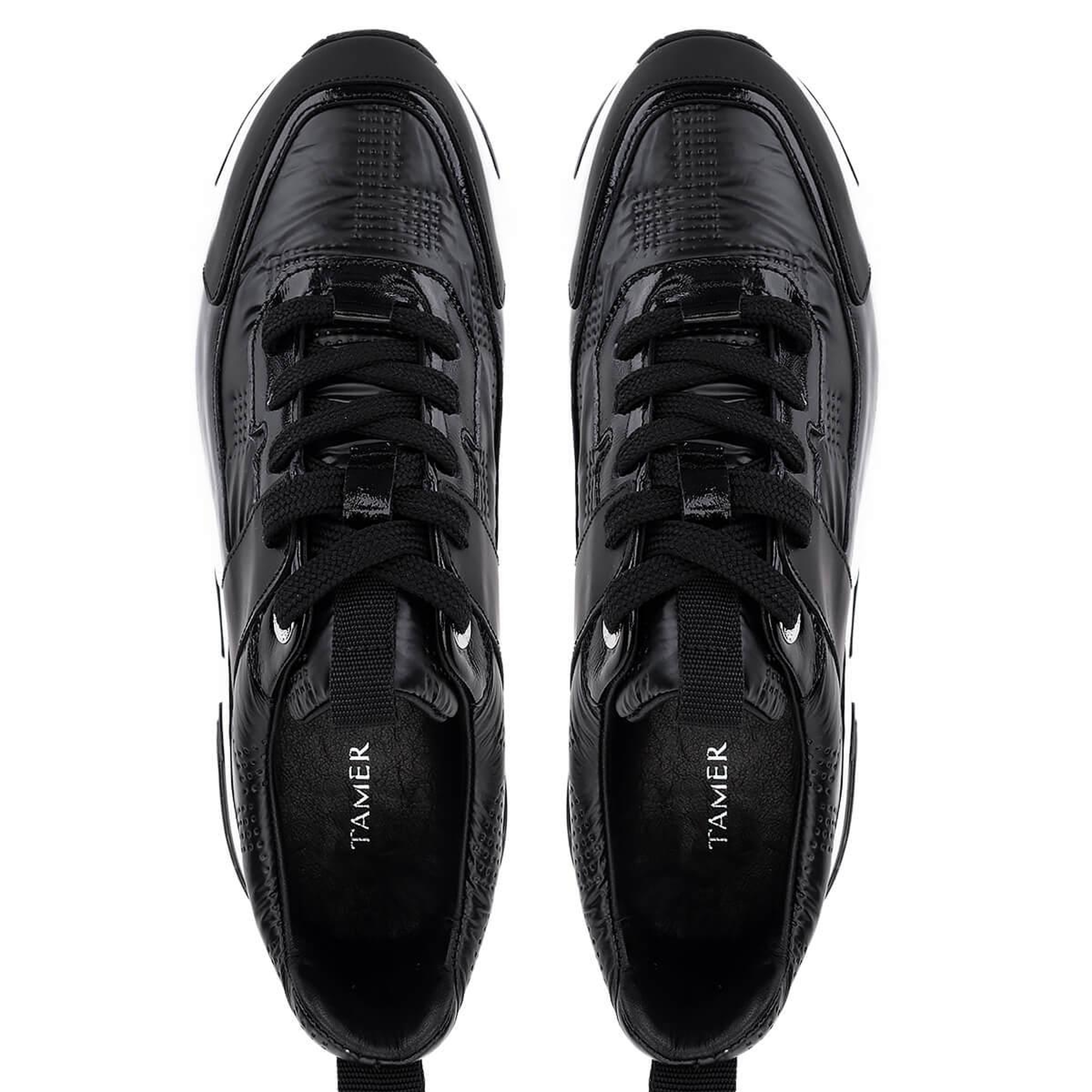 Tamer Tanca Erkek Hakiki Deri Siyah Sneakers & Spor Ayakkabı