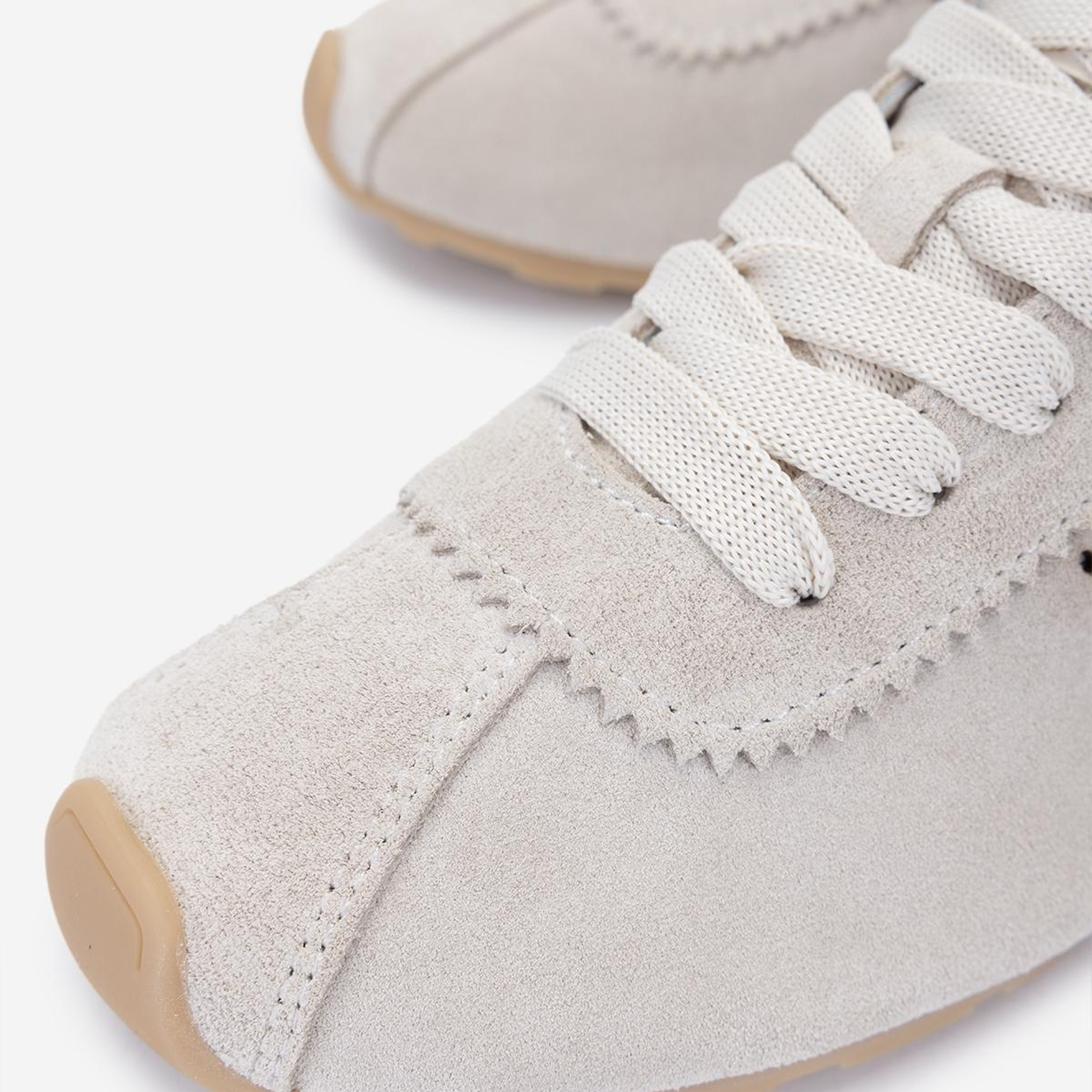 Valmenti Kadın Hakiki Deri Bej Süet Sneakers & Spor Ayakkabı