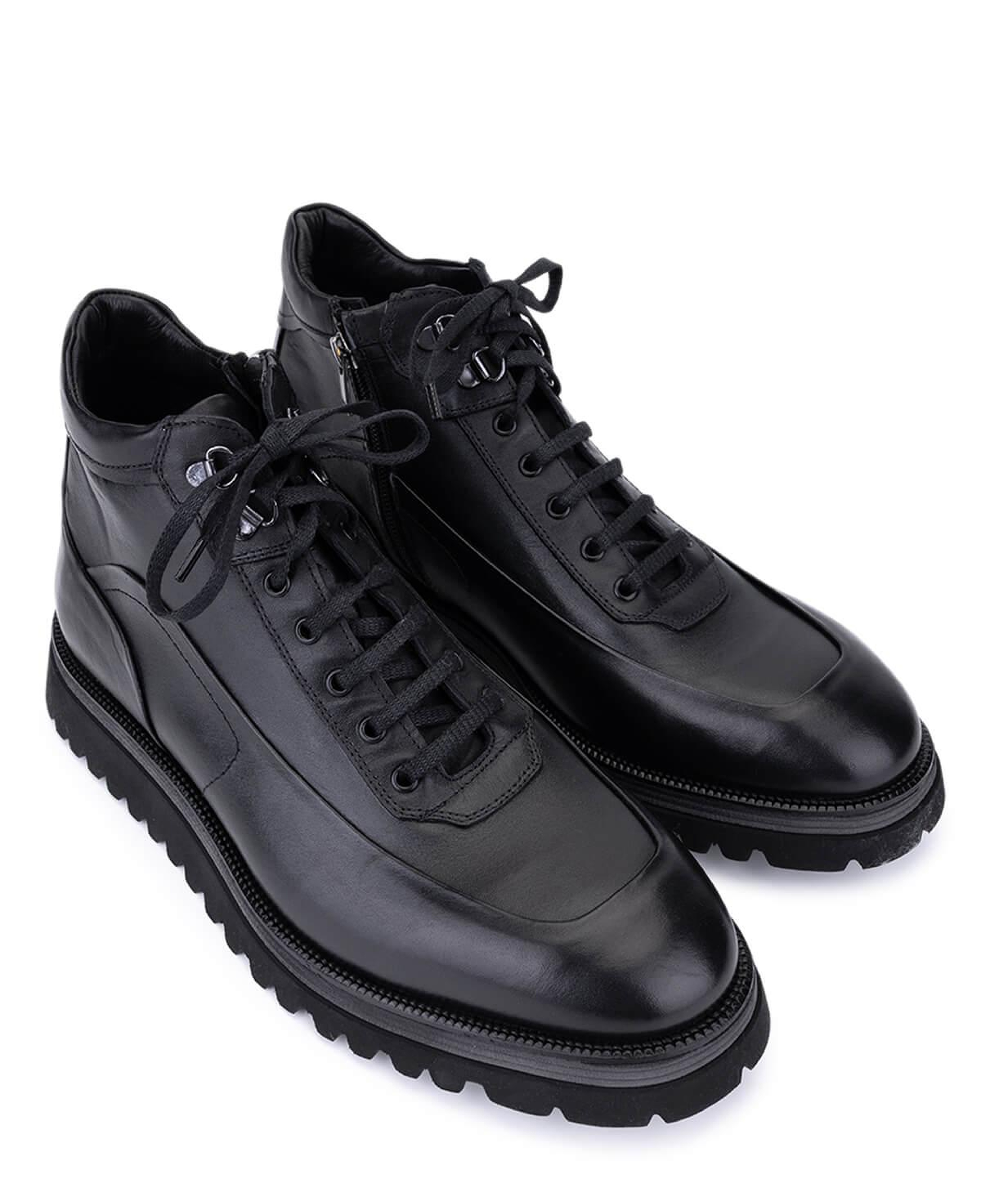 Tamer Tanca Erkek Hakiki Deri Siyah Casual Bot