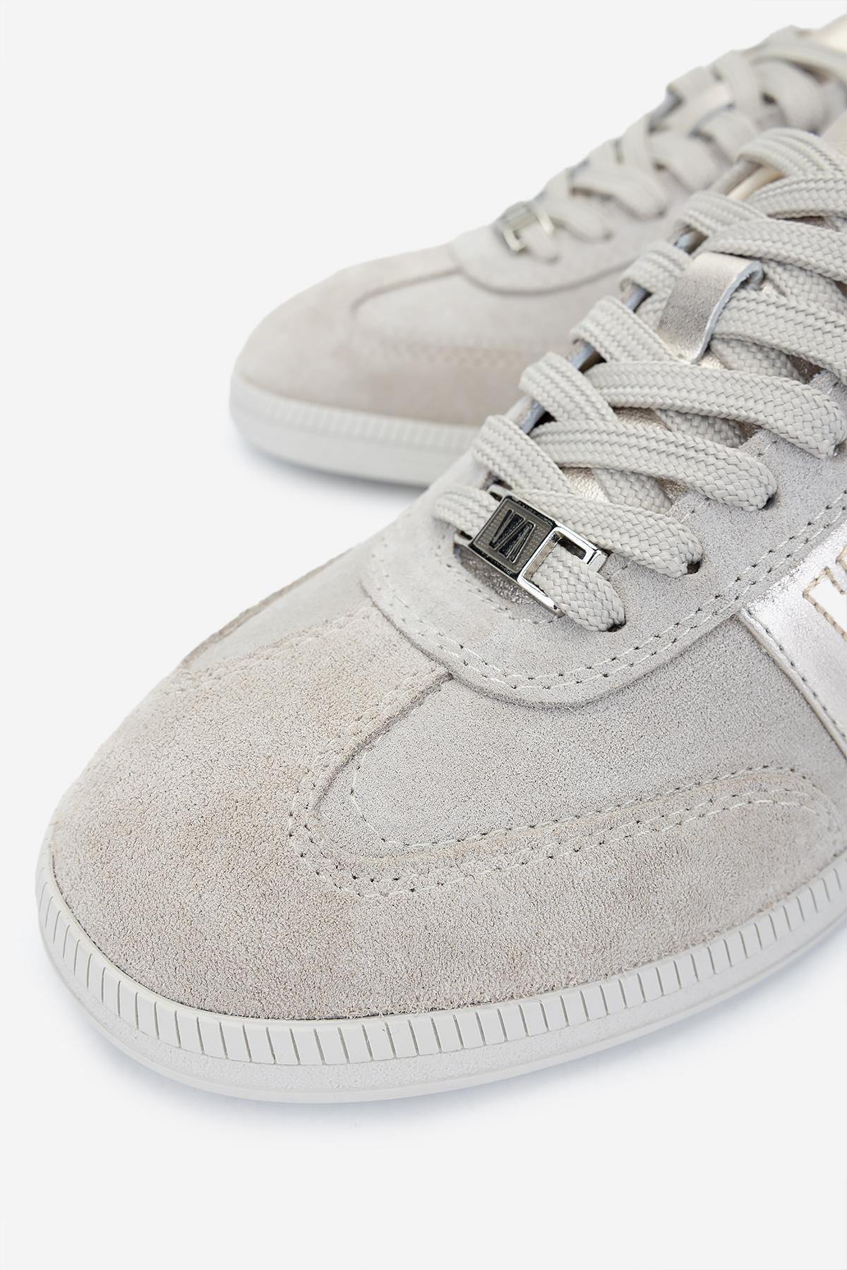 Valmenti Kadın Hakiki Deri Bej Süet Sneakers & Spor Ayakkabı