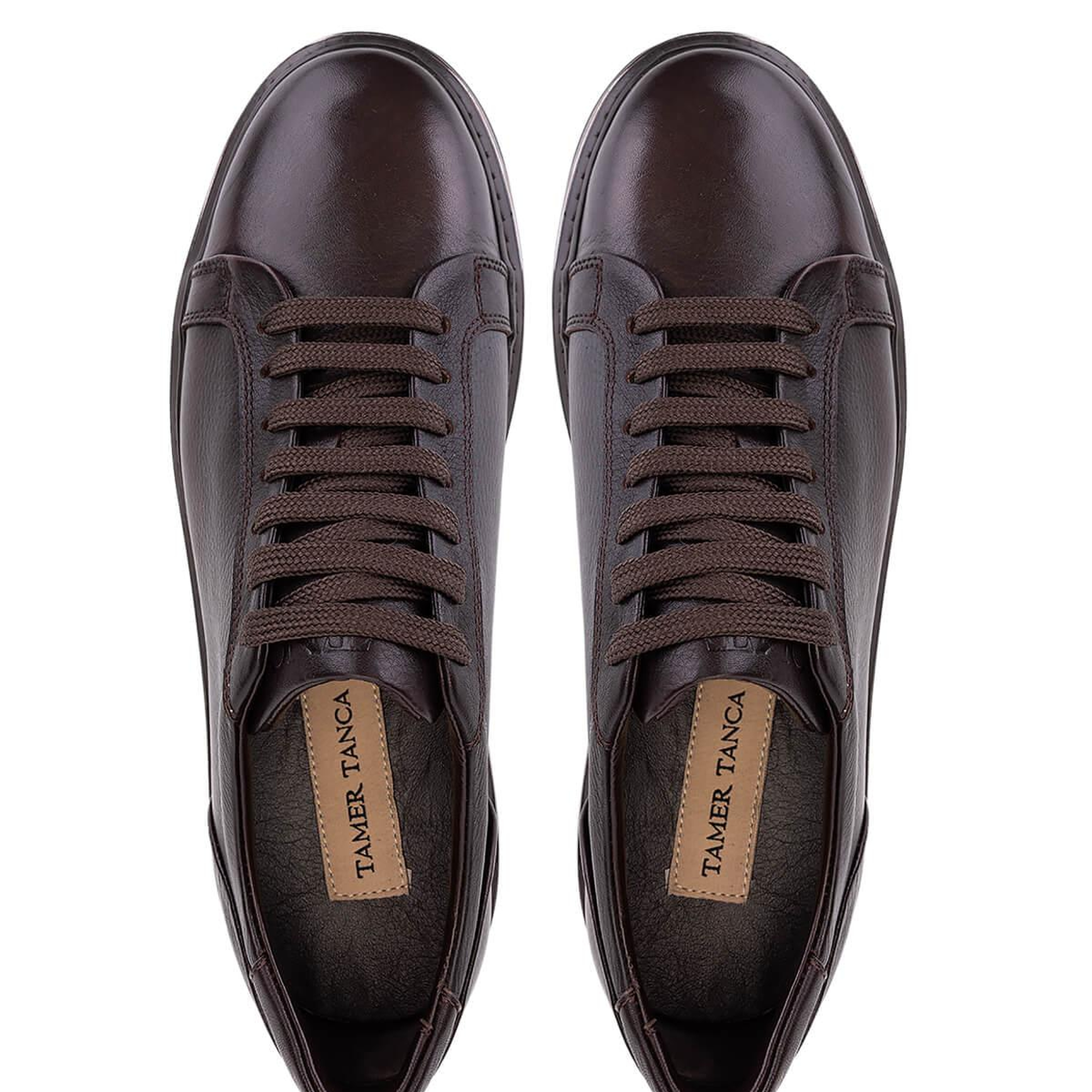 Tamer Tanca Erkek Hakiki Deri Kahverengi Sneakers & Spor Ayakkabı