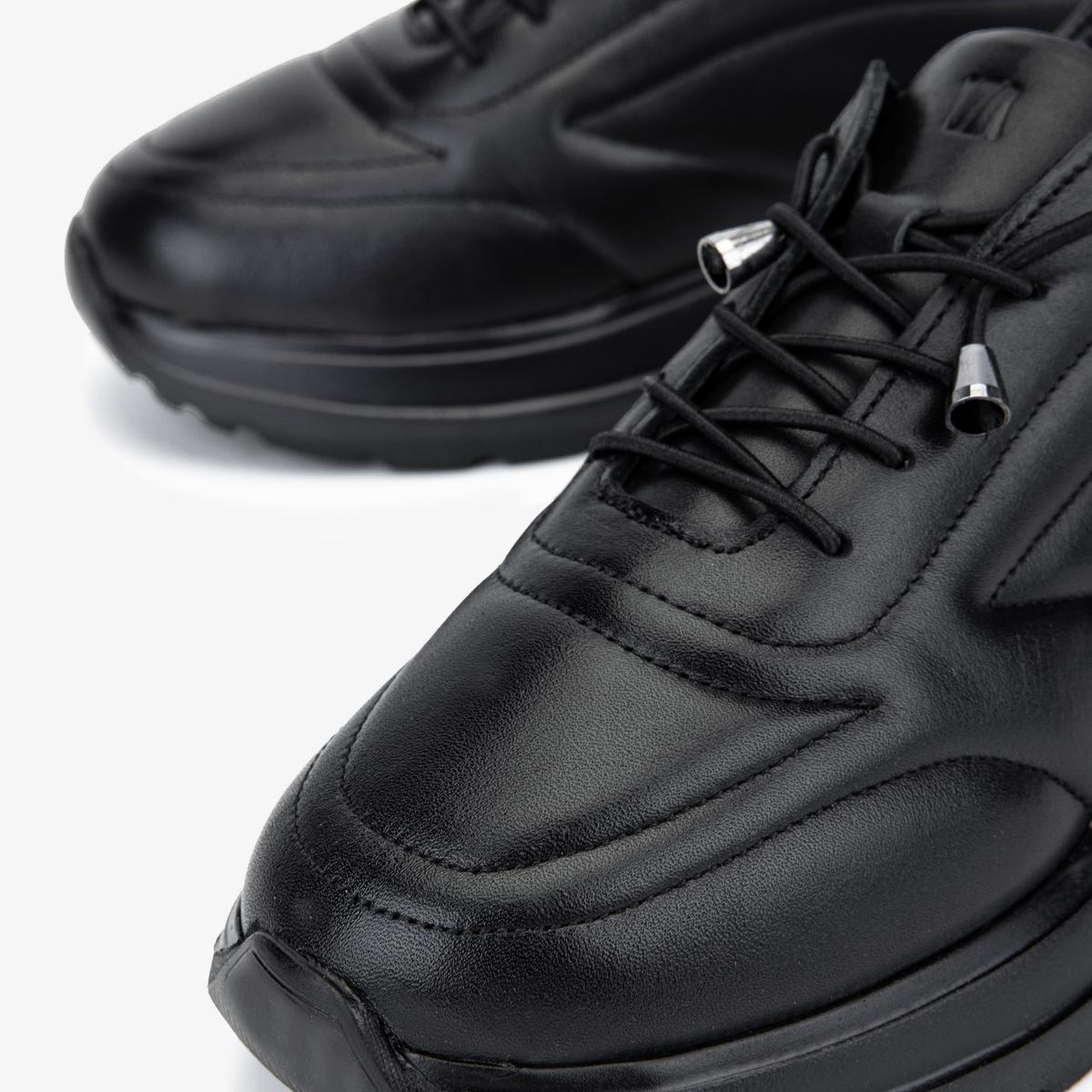 Valmenti Kadın Hakiki Deri Siyah Sneakers & Spor Ayakkabı