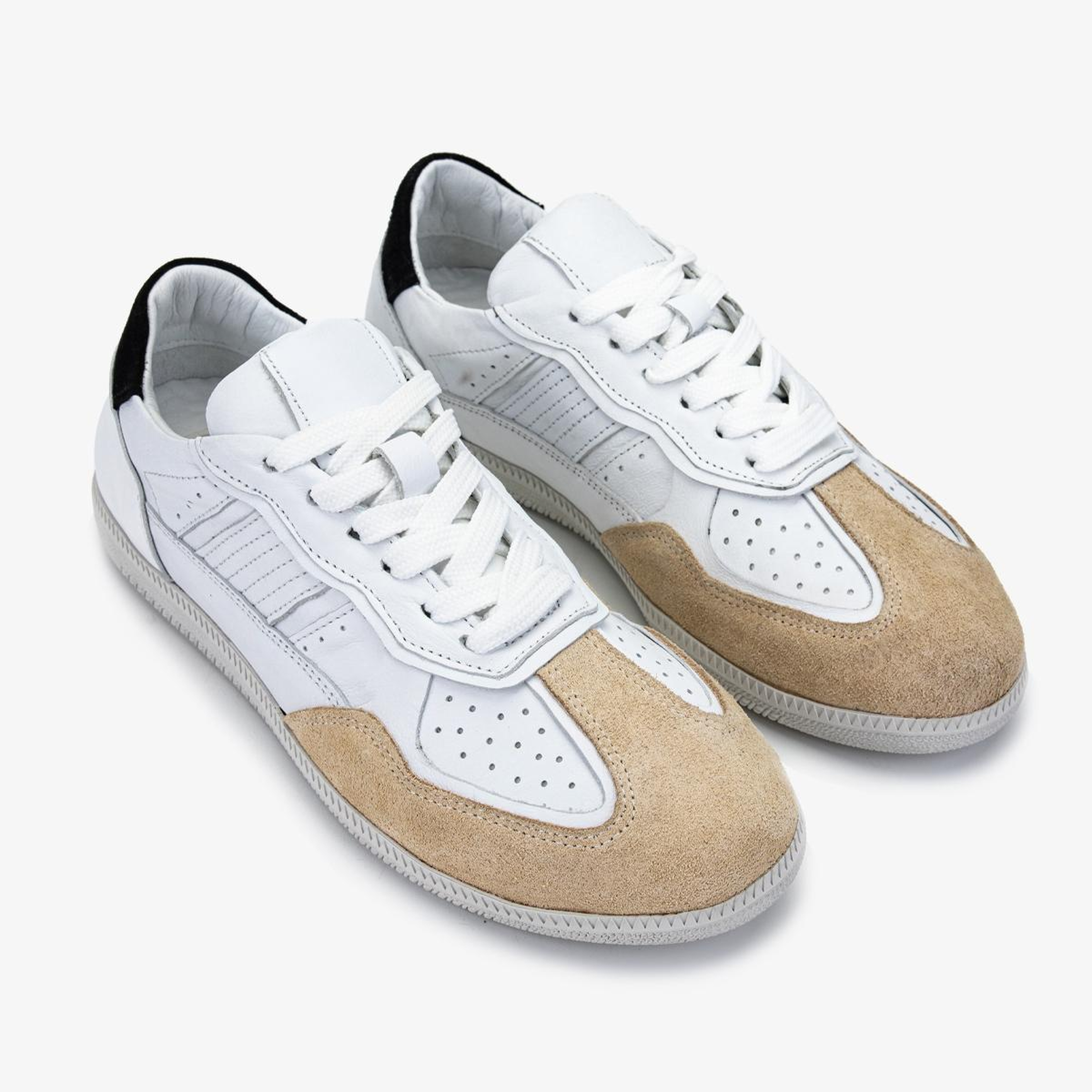 Valmenti Kadın Hakiki Deri Bej Sneakers & Spor Ayakkabı