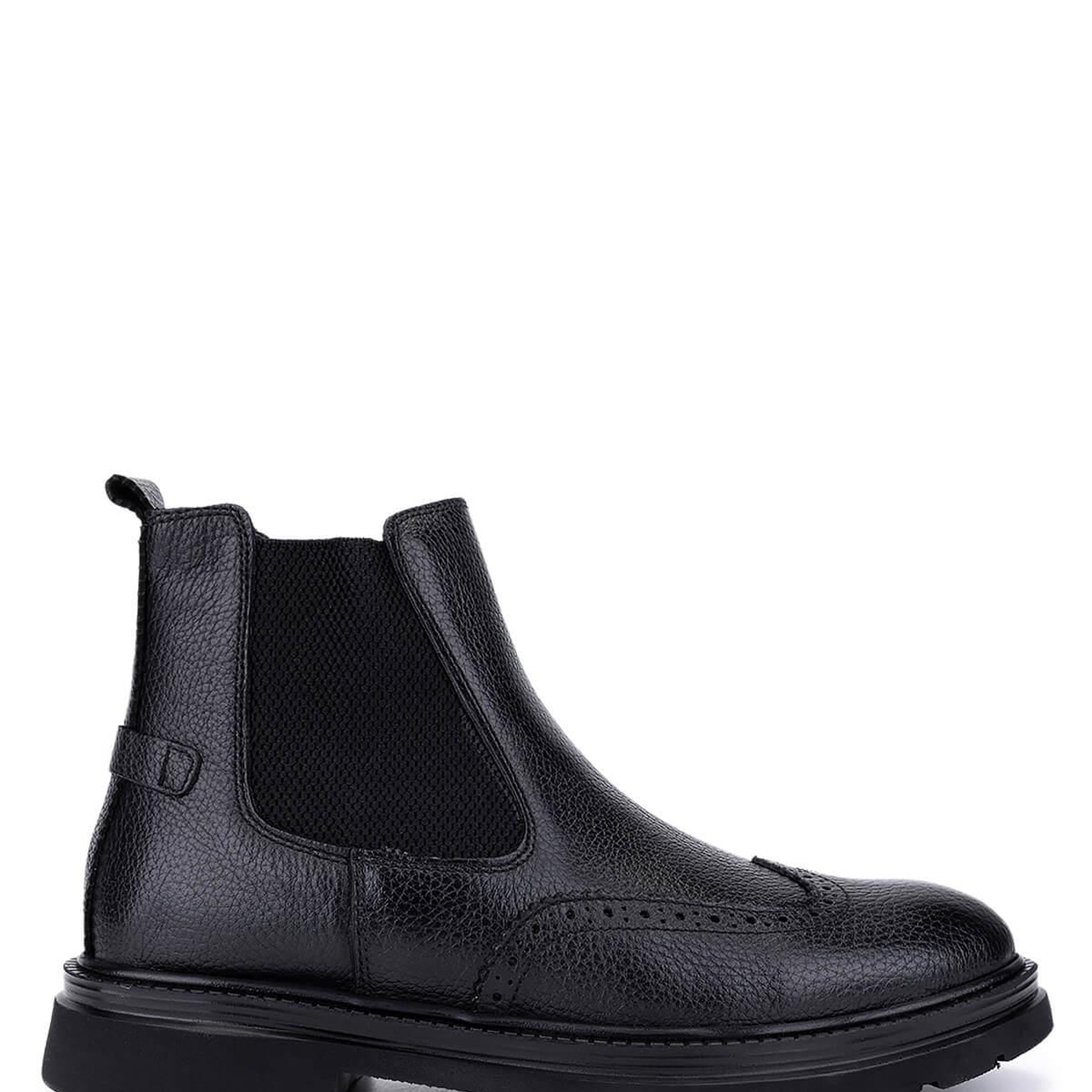 Tamer Tanca Erkek Hakiki Deri Siyah Casual Bot