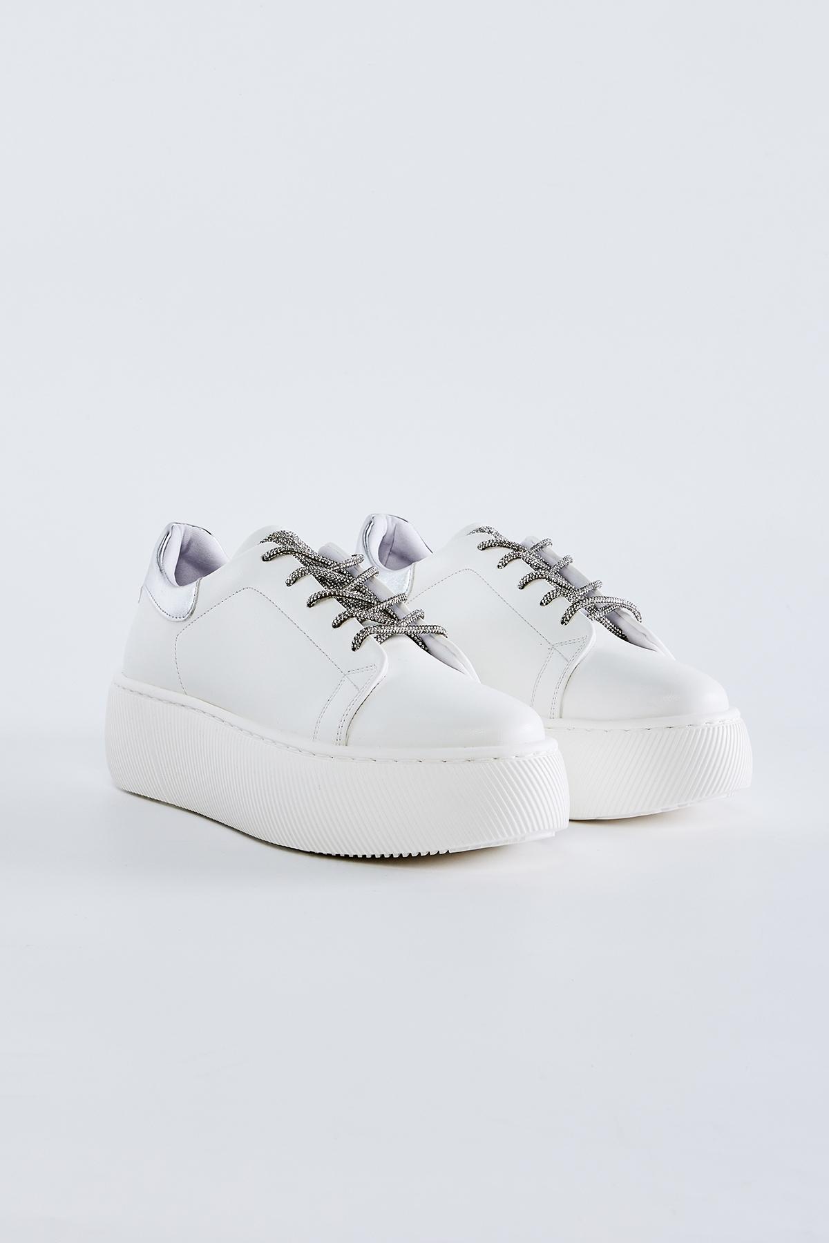 Valmenti Kadın Suni Deri Beyaz Sneakers & Spor Ayakkabı