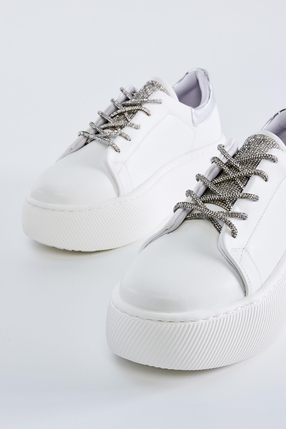 Valmenti Kadın Suni Deri Beyaz Sneakers & Spor Ayakkabı