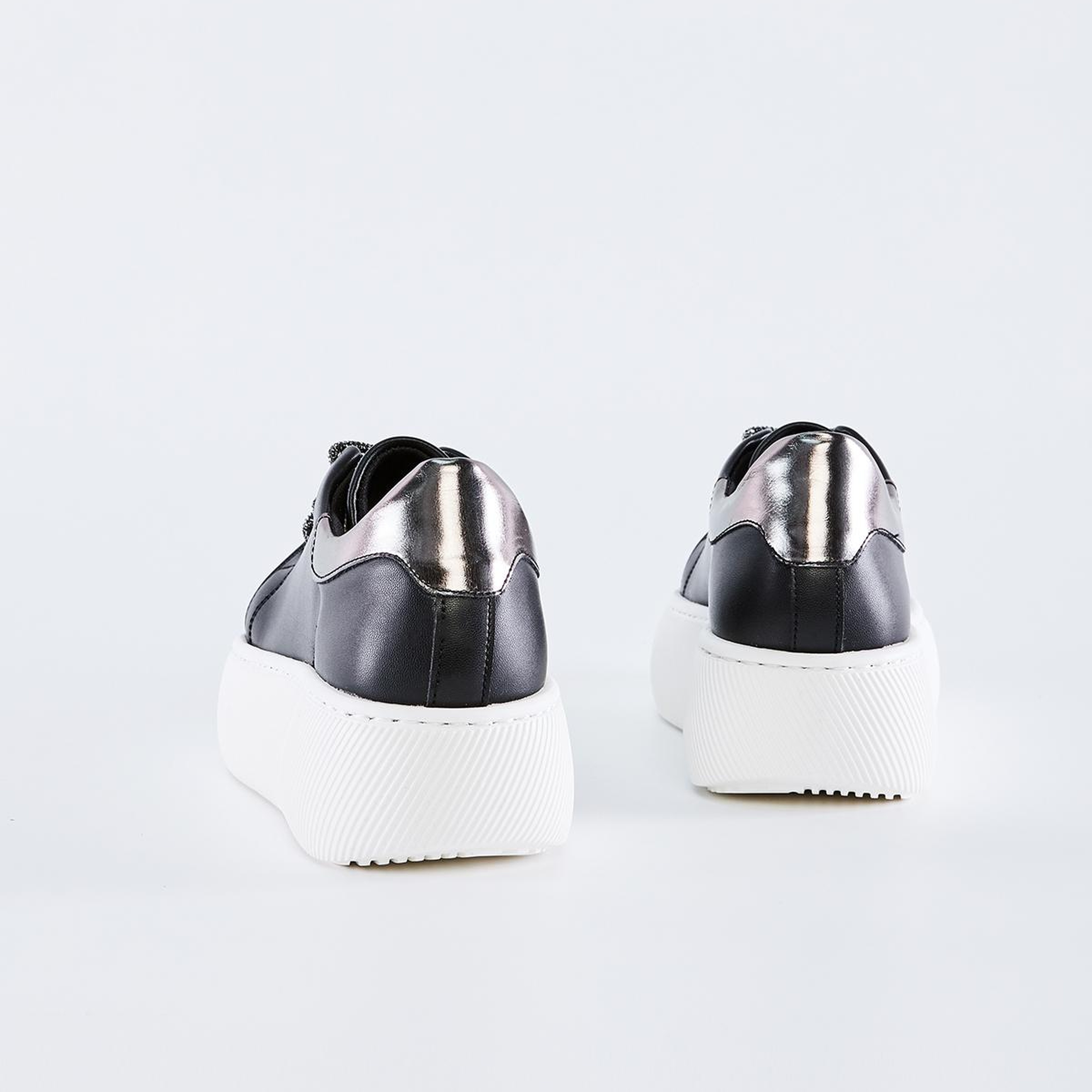 Valmenti Kadın Suni Deri Siyah Sneakers & Spor Ayakkabı
