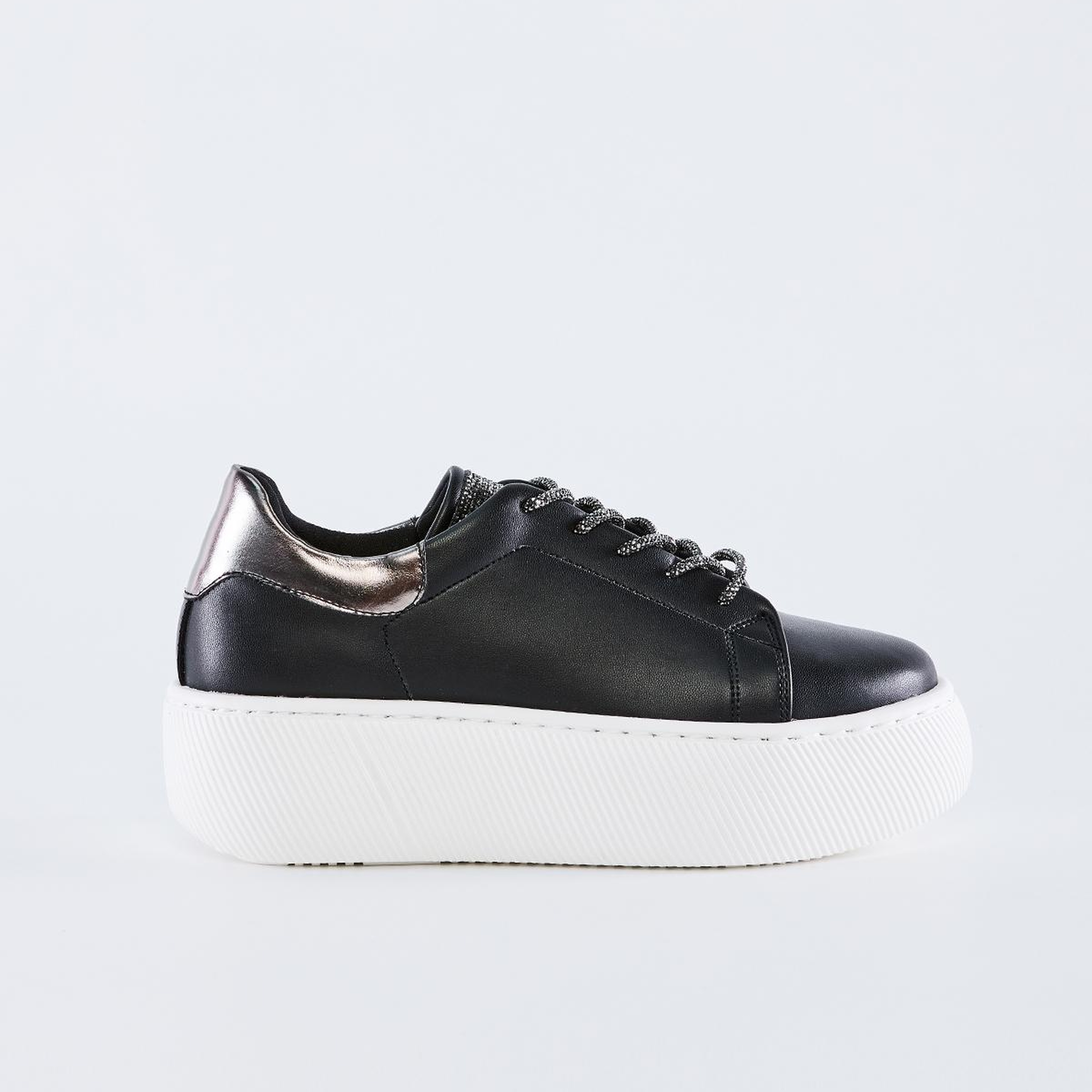 Valmenti Kadın Suni Deri Siyah Sneakers & Spor Ayakkabı