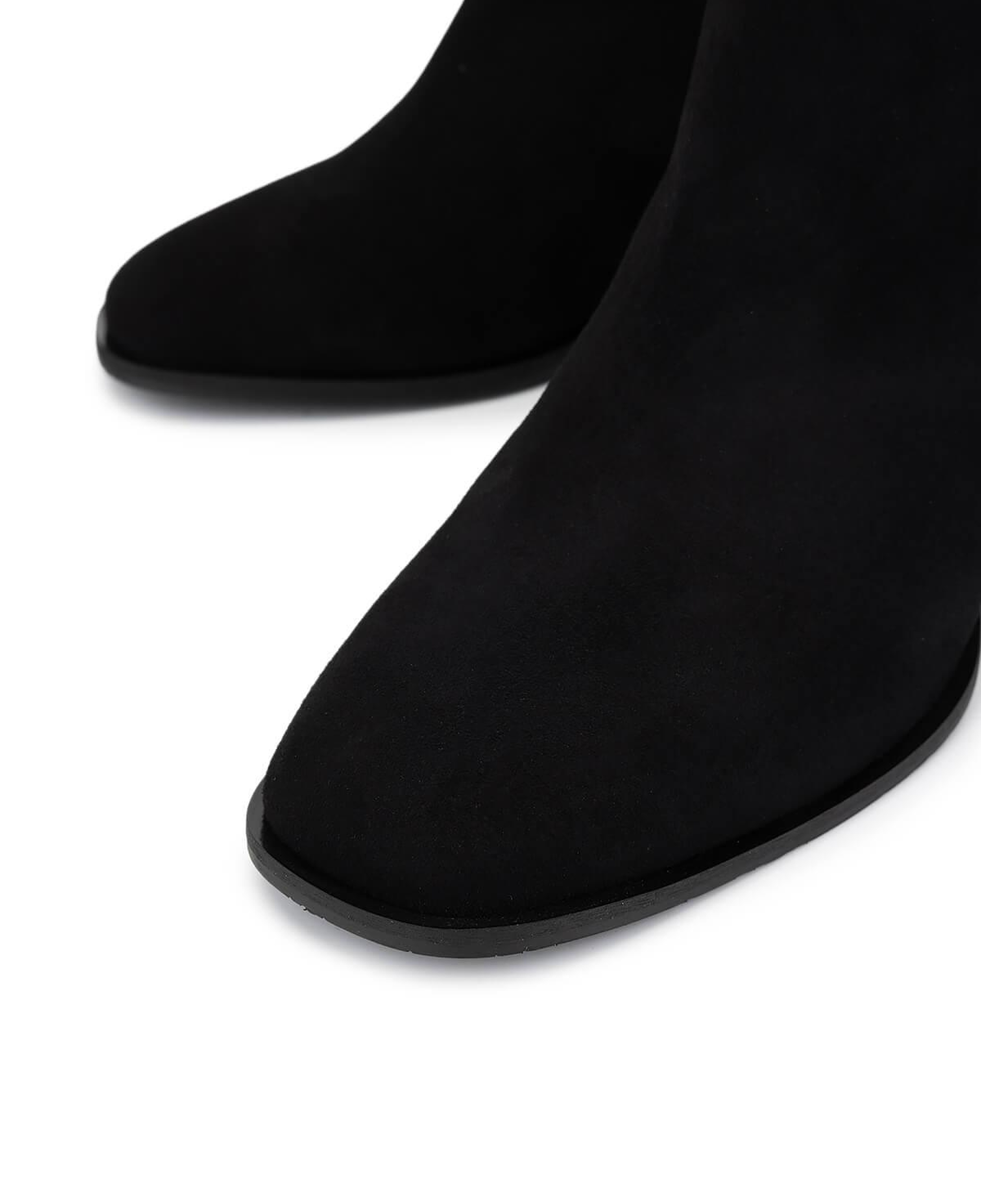 Tamer Tanca Kadın Hakiki Deri Siyah Süet Topuklu Bot