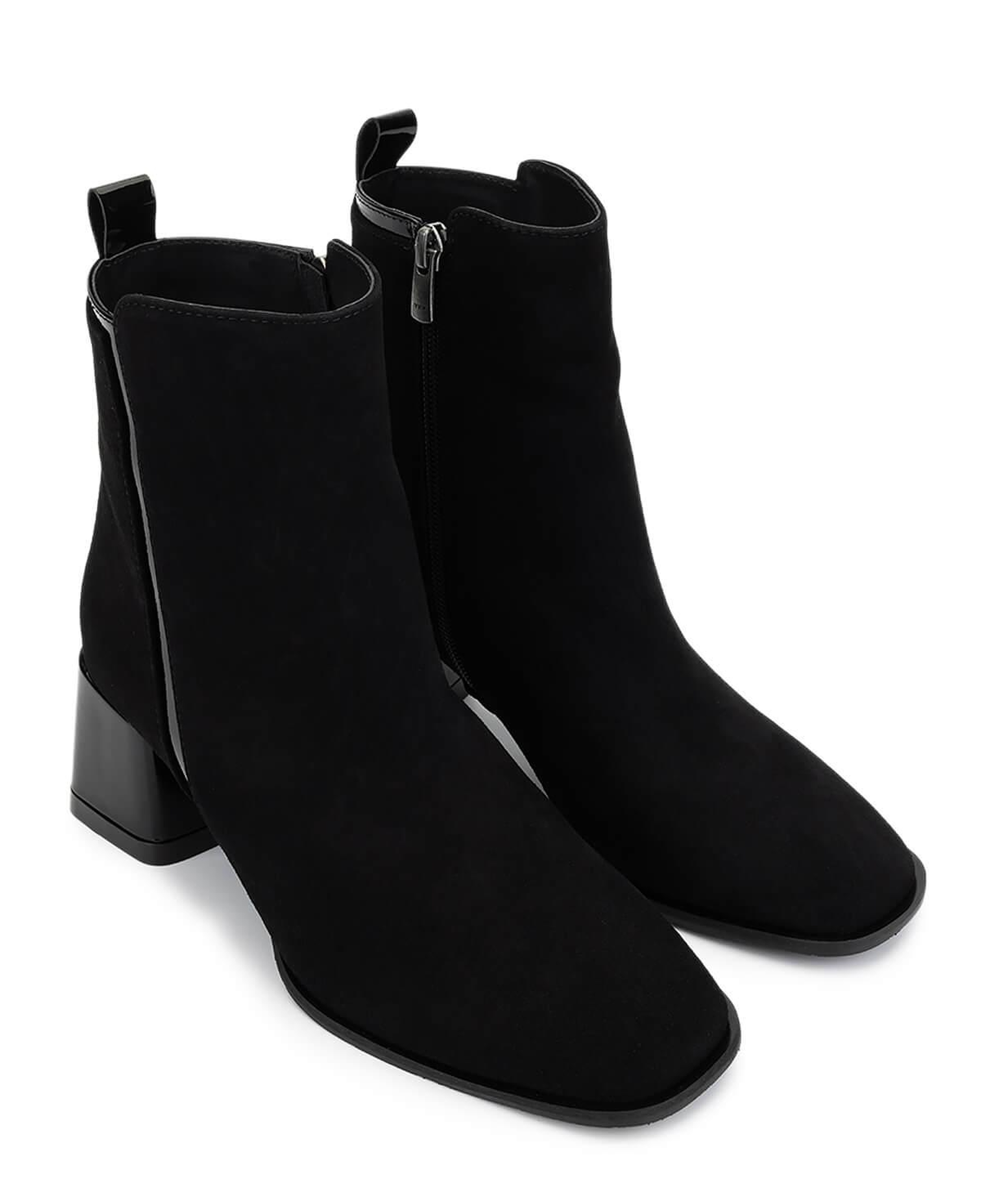 Tamer Tanca Kadın Hakiki Deri Siyah Süet Topuklu Bot