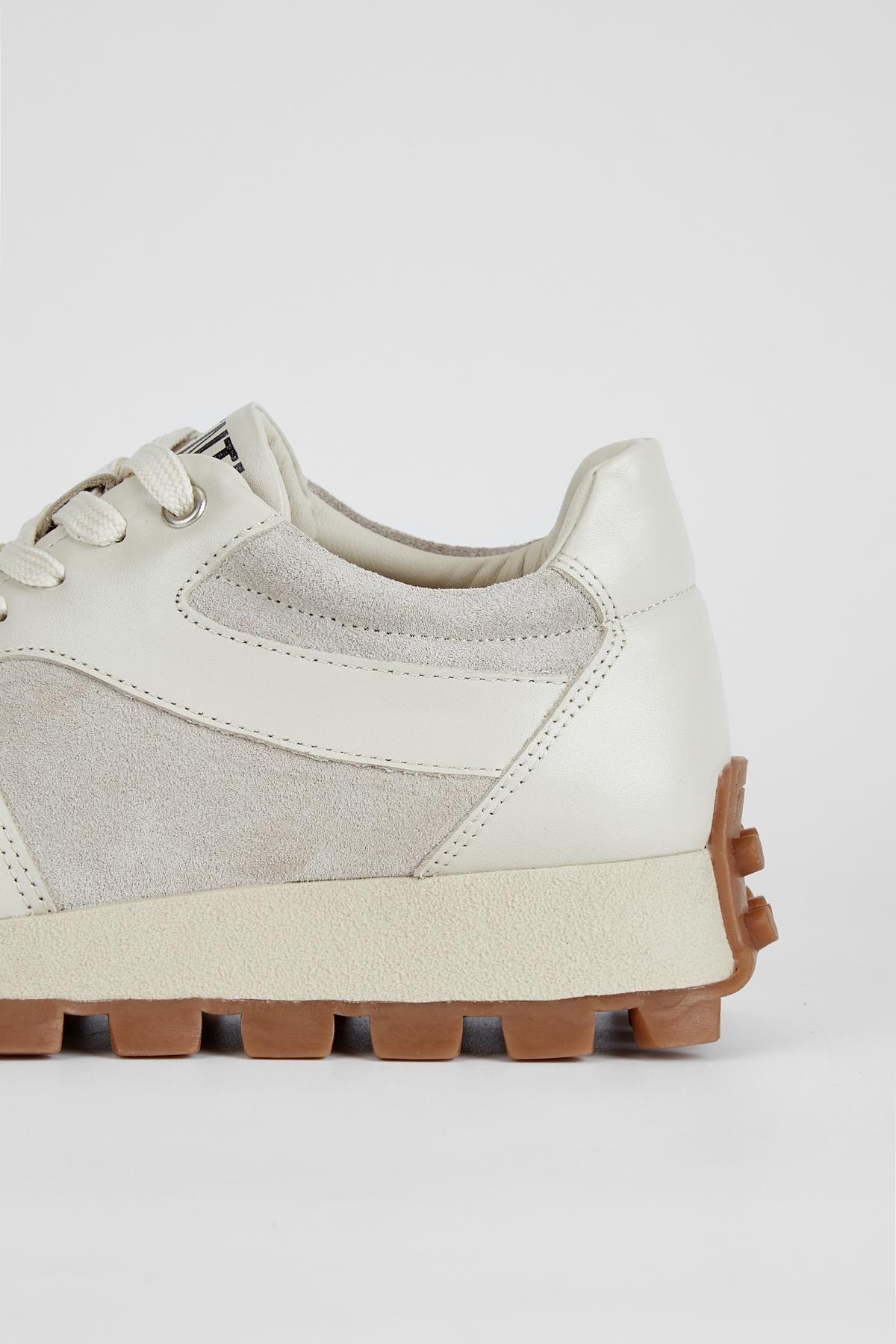 Valmenti Kadın Hakiki Deri Kırık Beyaz Sneakers & Spor Ayakkabı