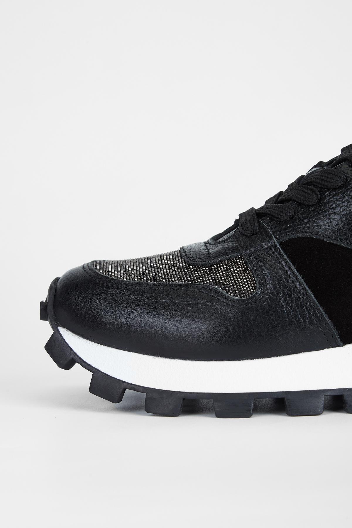 Valmenti Kadın Hakiki Deri Siyah Sneakers & Spor Ayakkabı