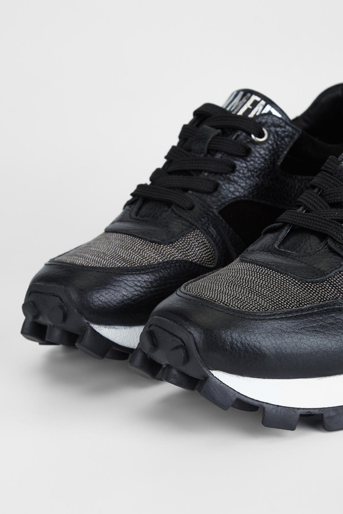 Valmenti Kadın Hakiki Deri Siyah Sneakers & Spor Ayakkabı