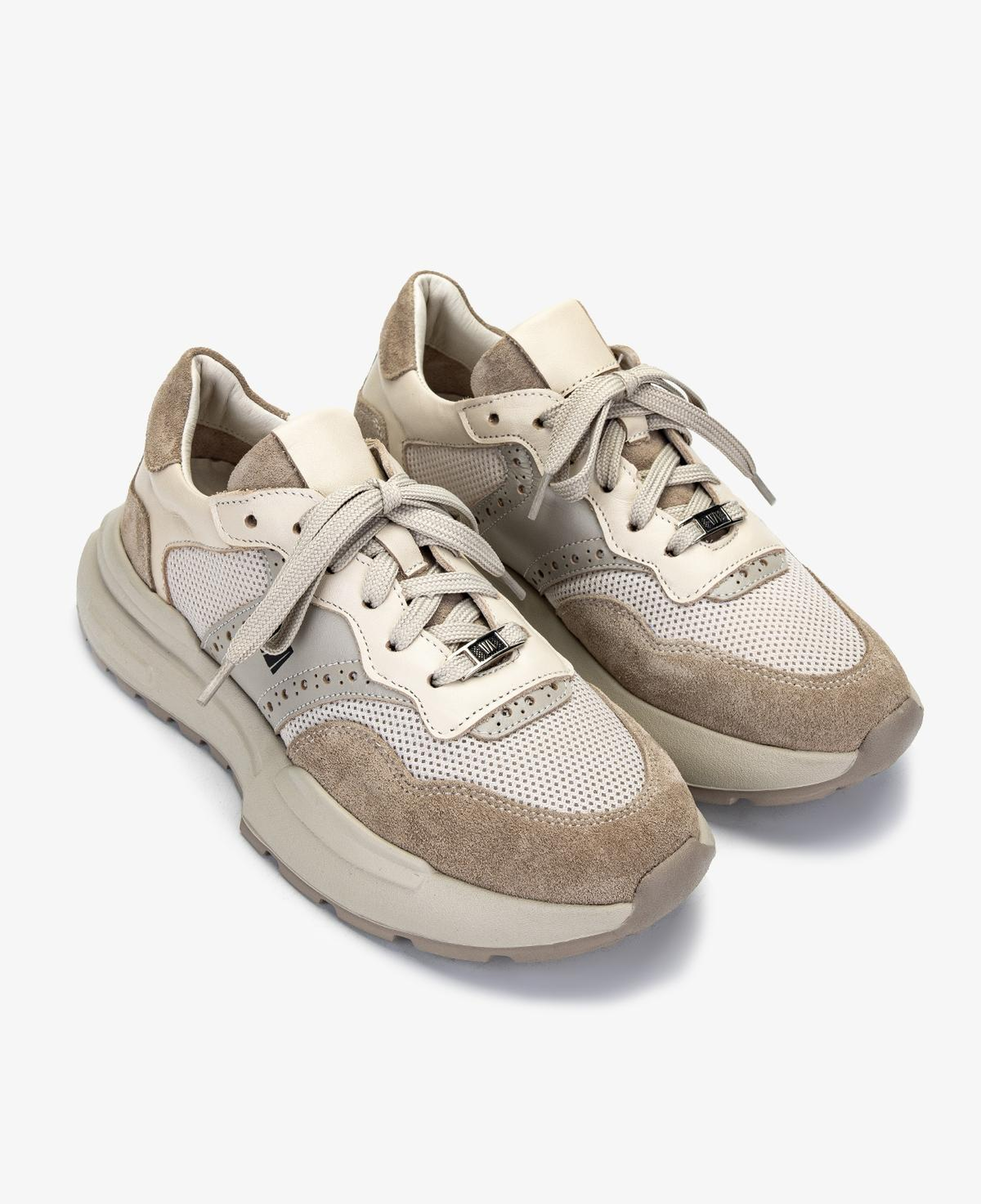 Valmenti Kadın Hakiki Deri Bej Süet Sneakers & Spor Ayakkabı