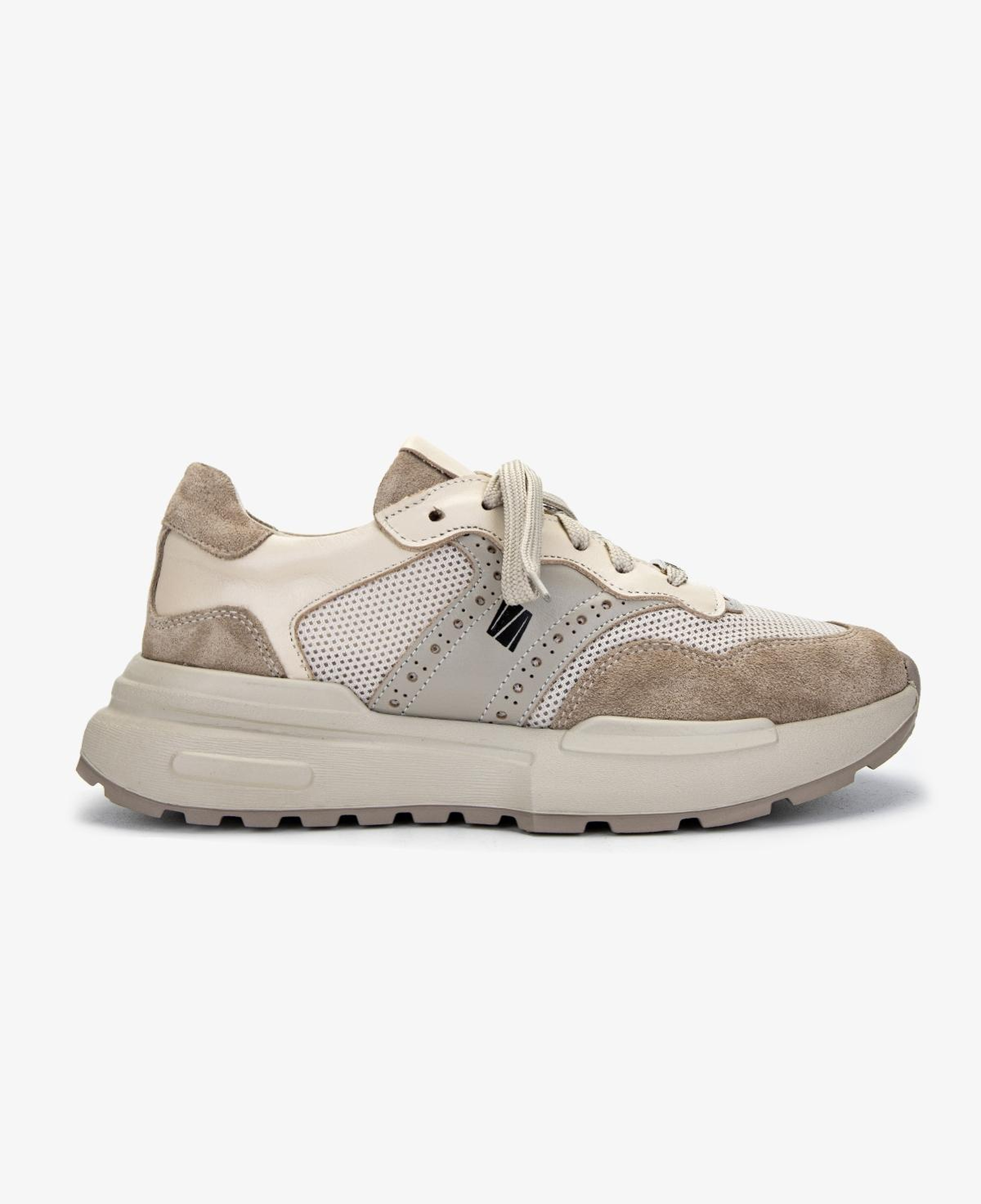 Valmenti Kadın Hakiki Deri Bej Süet Sneakers & Spor Ayakkabı