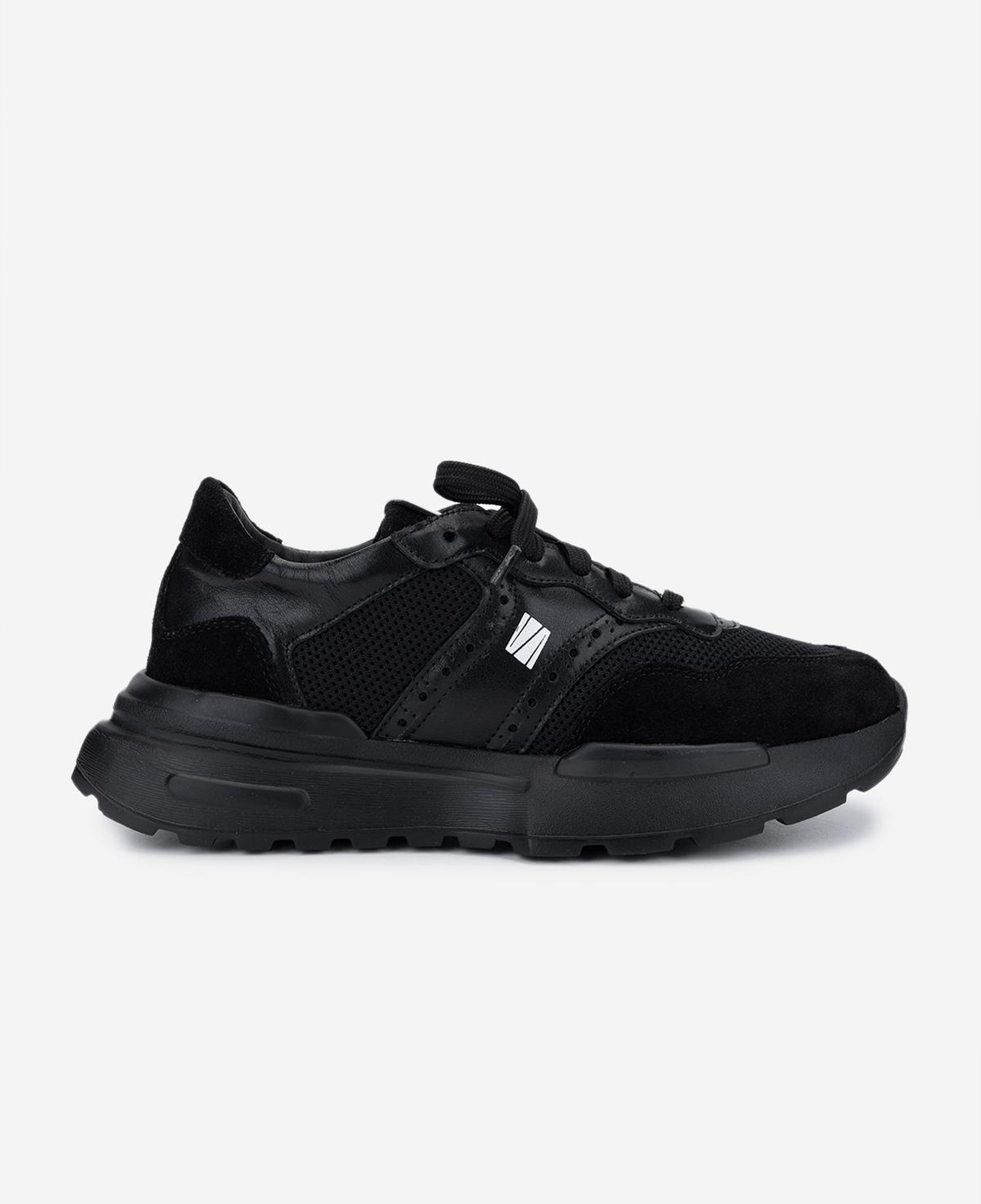 Valmenti Kadın Hakiki Deri Siyah Süet Sneakers & Spor Ayakkabı