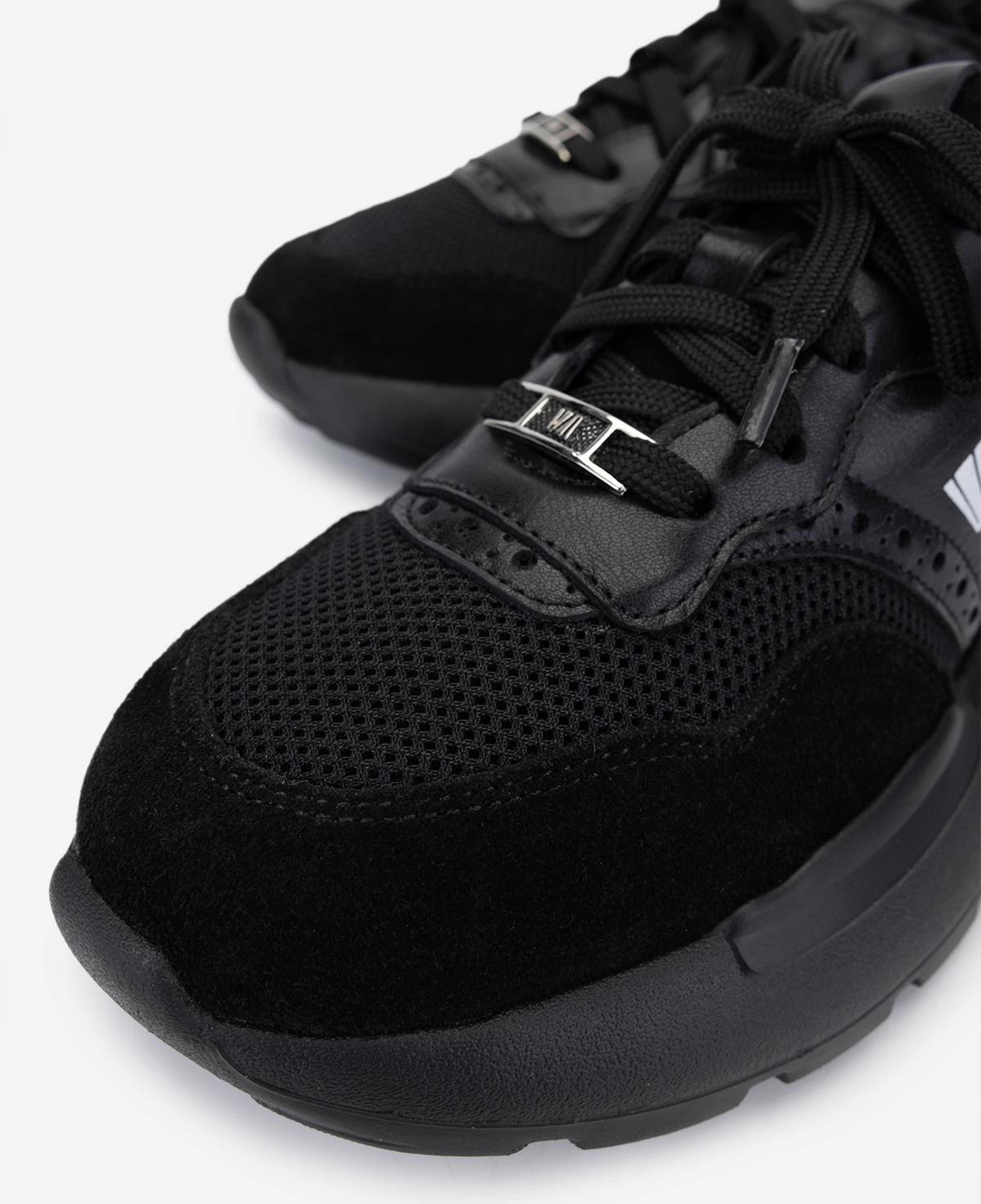 Valmenti Kadın Hakiki Deri Siyah Süet Sneakers & Spor Ayakkabı