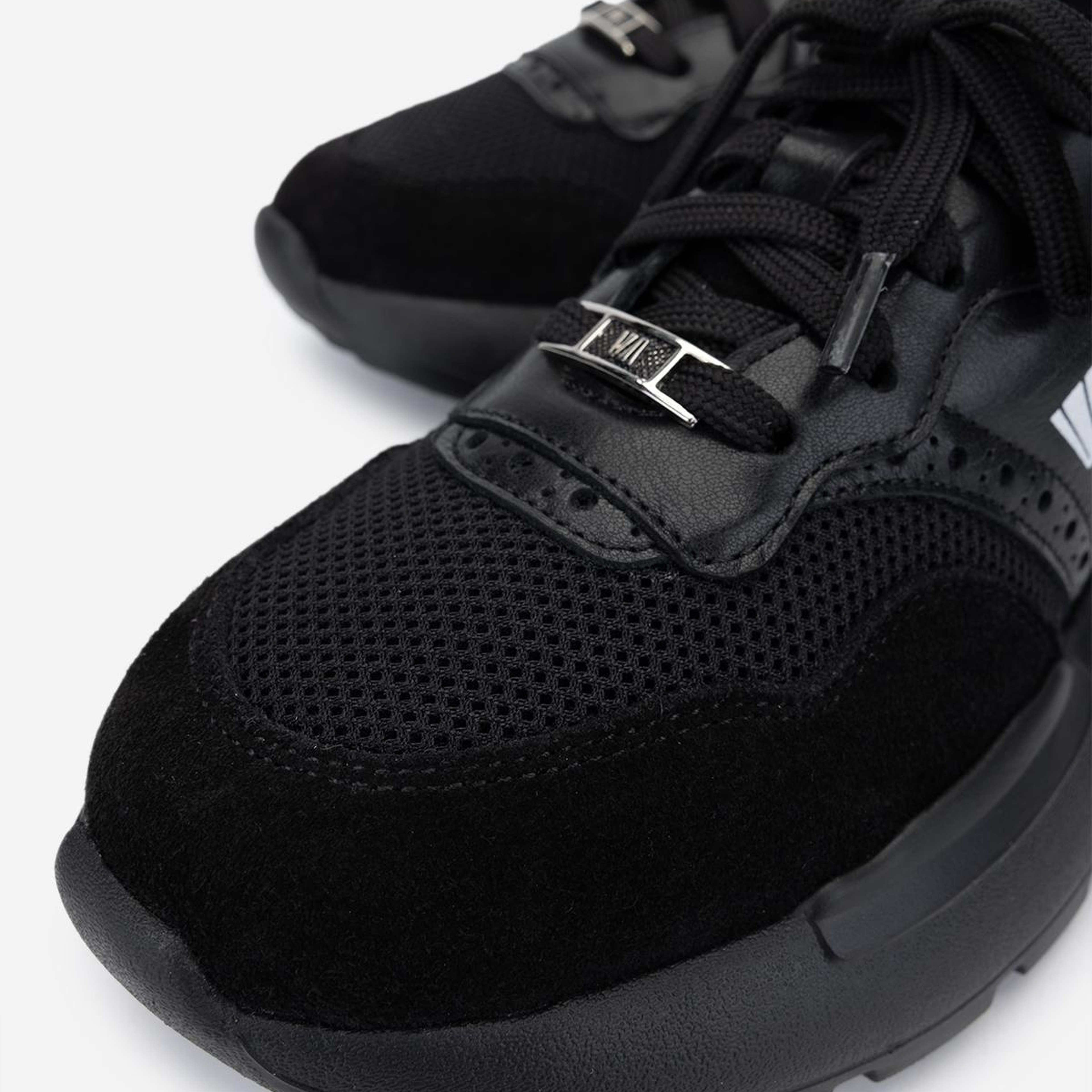 Valmenti Kadın Hakiki Deri Siyah Süet Sneakers & Spor Ayakkabı