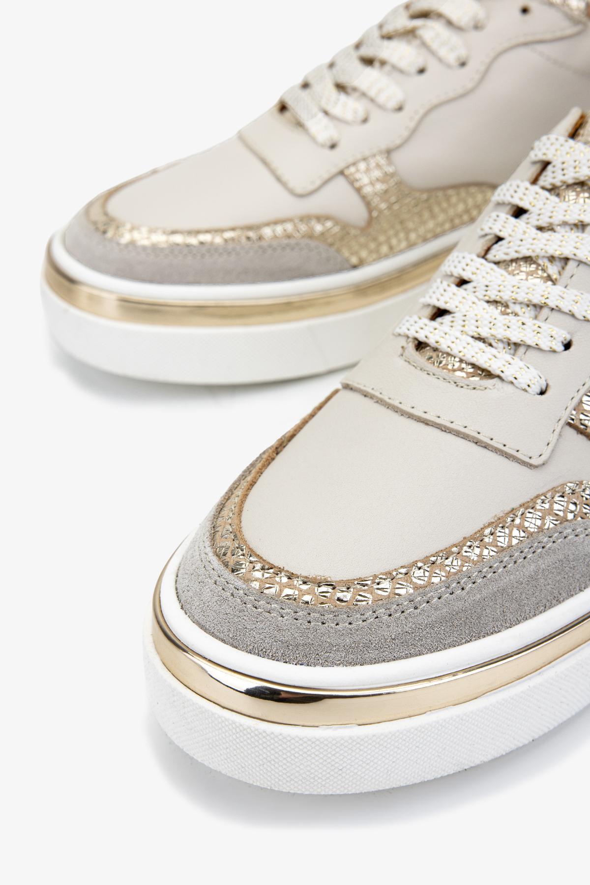 Valmenti Kadın Hakiki Deri Bej Sneakers & Spor Ayakkabı