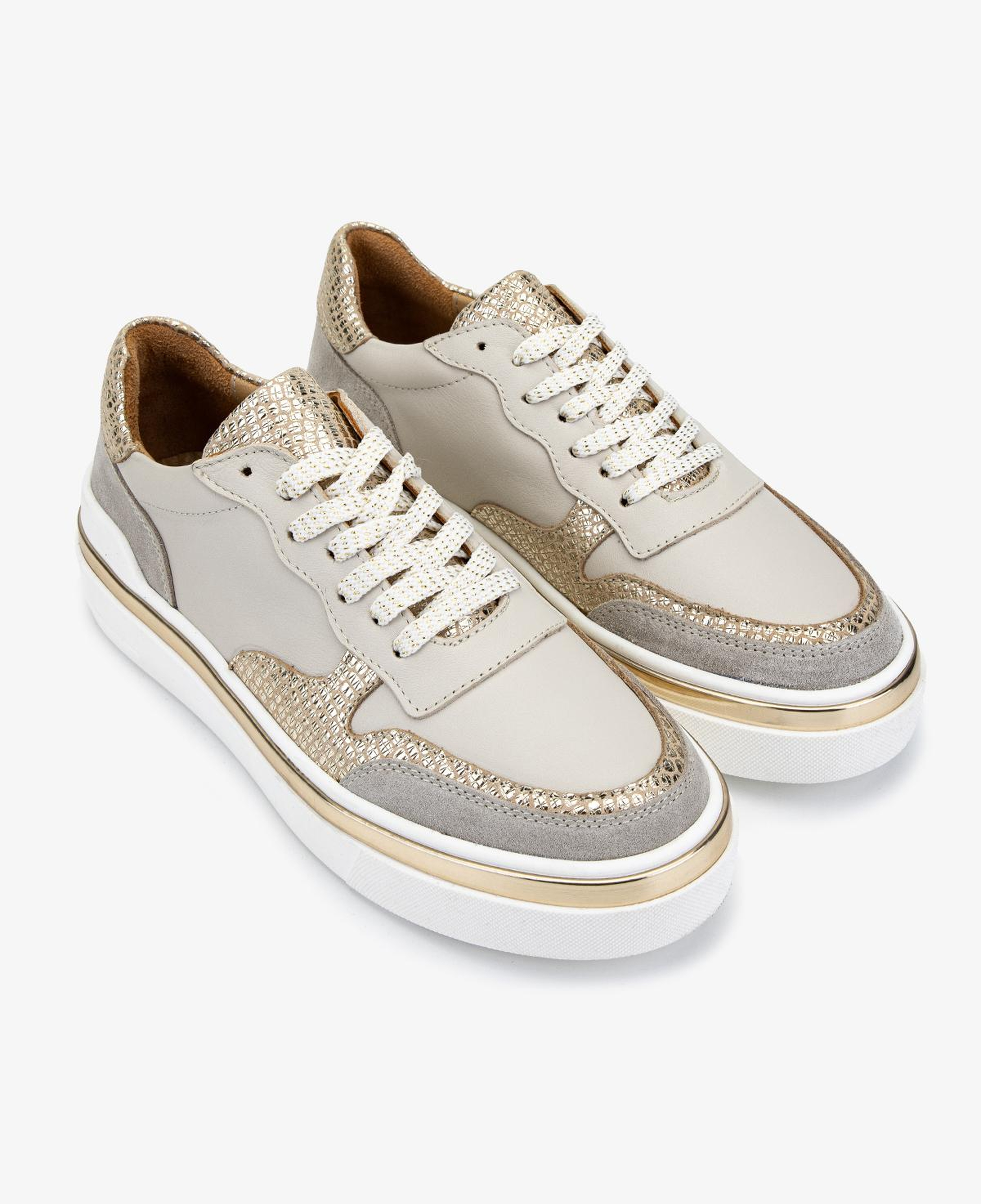 Valmenti Kadın Hakiki Deri Bej Sneakers & Spor Ayakkabı